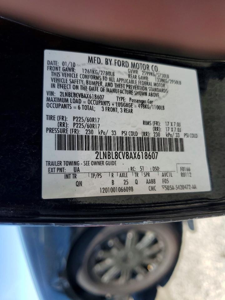 2010 Lincoln Town Car Signature Limited Black vin: 2LNBL8CV8AX618607