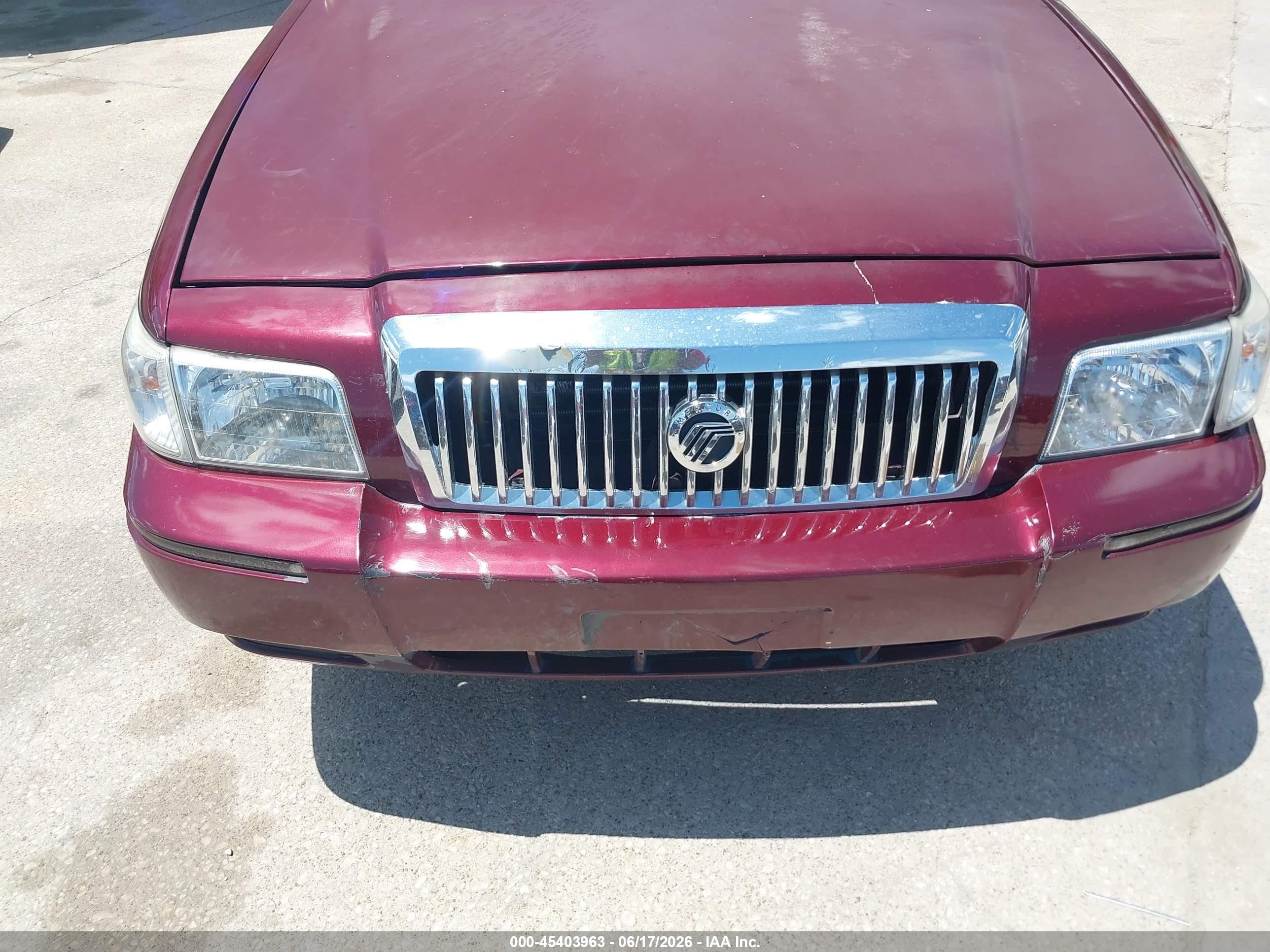 2010 Mercury Grand Marquis Ls (fleet Only) Maroon vin: 2MEBM7FV7AX619561