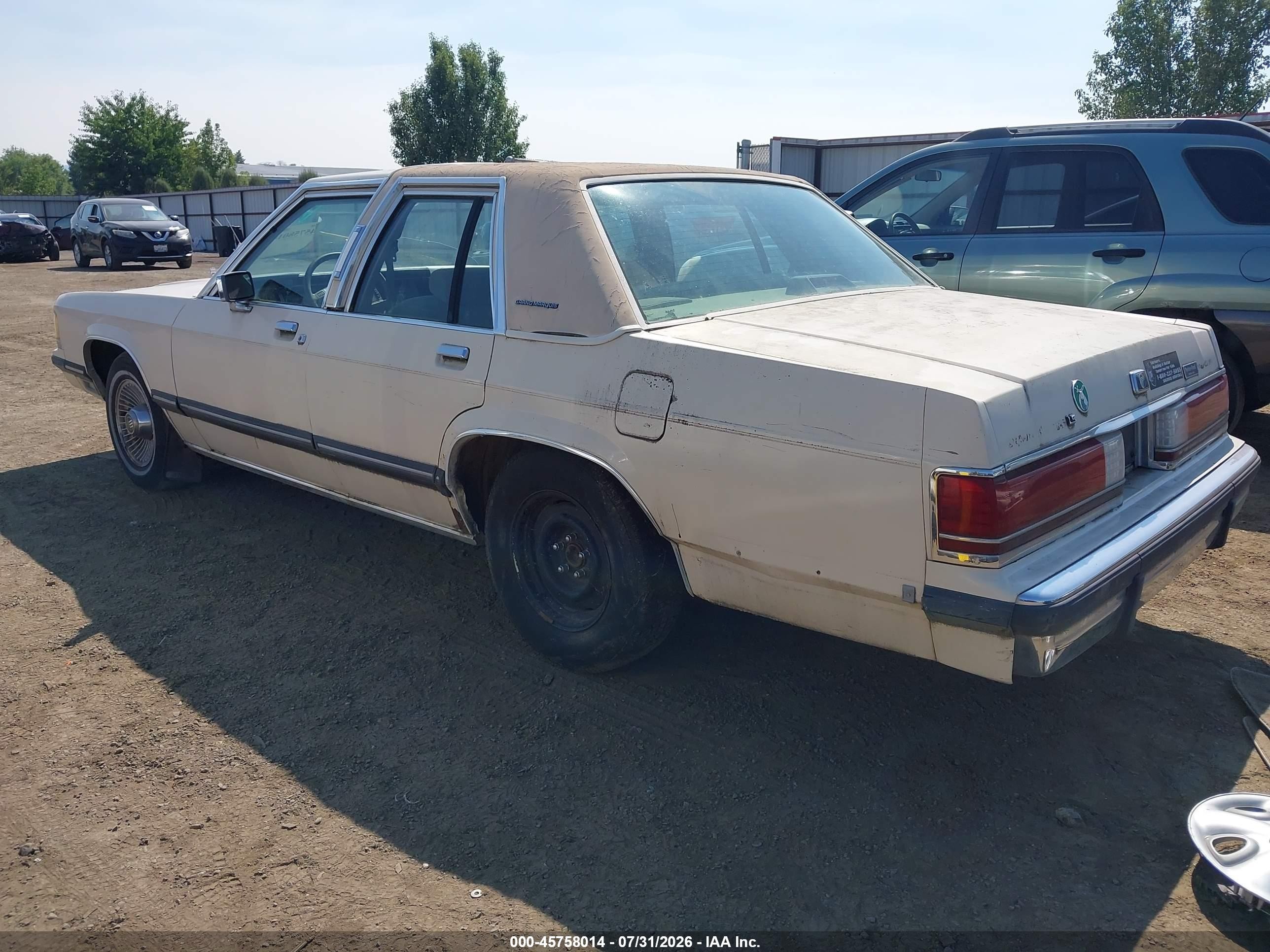 1991 Mercury Grand Marquis Ls Cream vin: 2MECM75F1MX634320