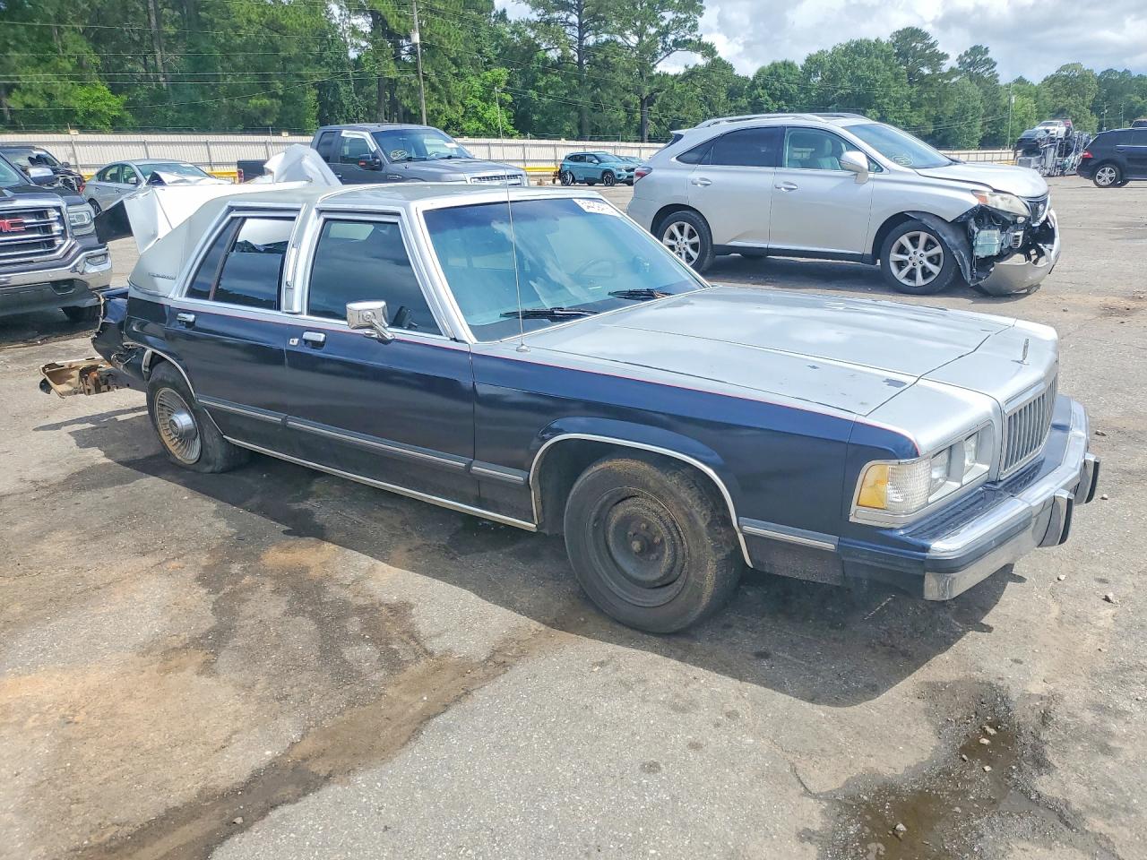 1991 Mercury Grand Marquis Ls Silver vin: 2MECM75FXMX650032