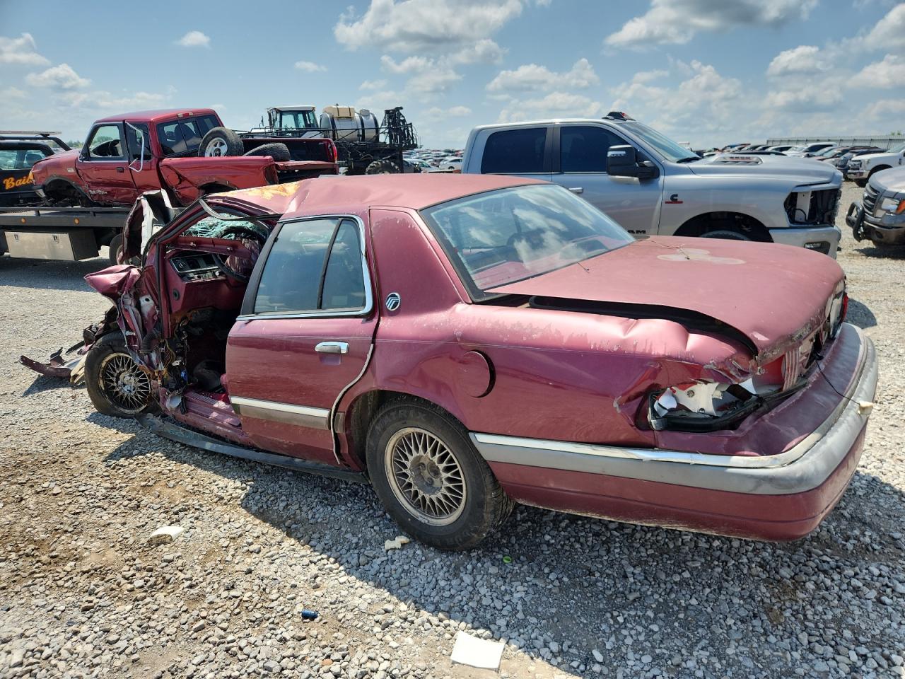 1992 Mercury Grand Marquis Ls Maroon vin: 2MECM75W8NX690515