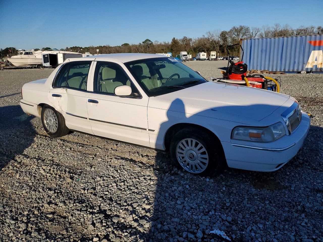 2007 Mercury Grand Marquis Gs White vin: 2MEFM74V07X603392