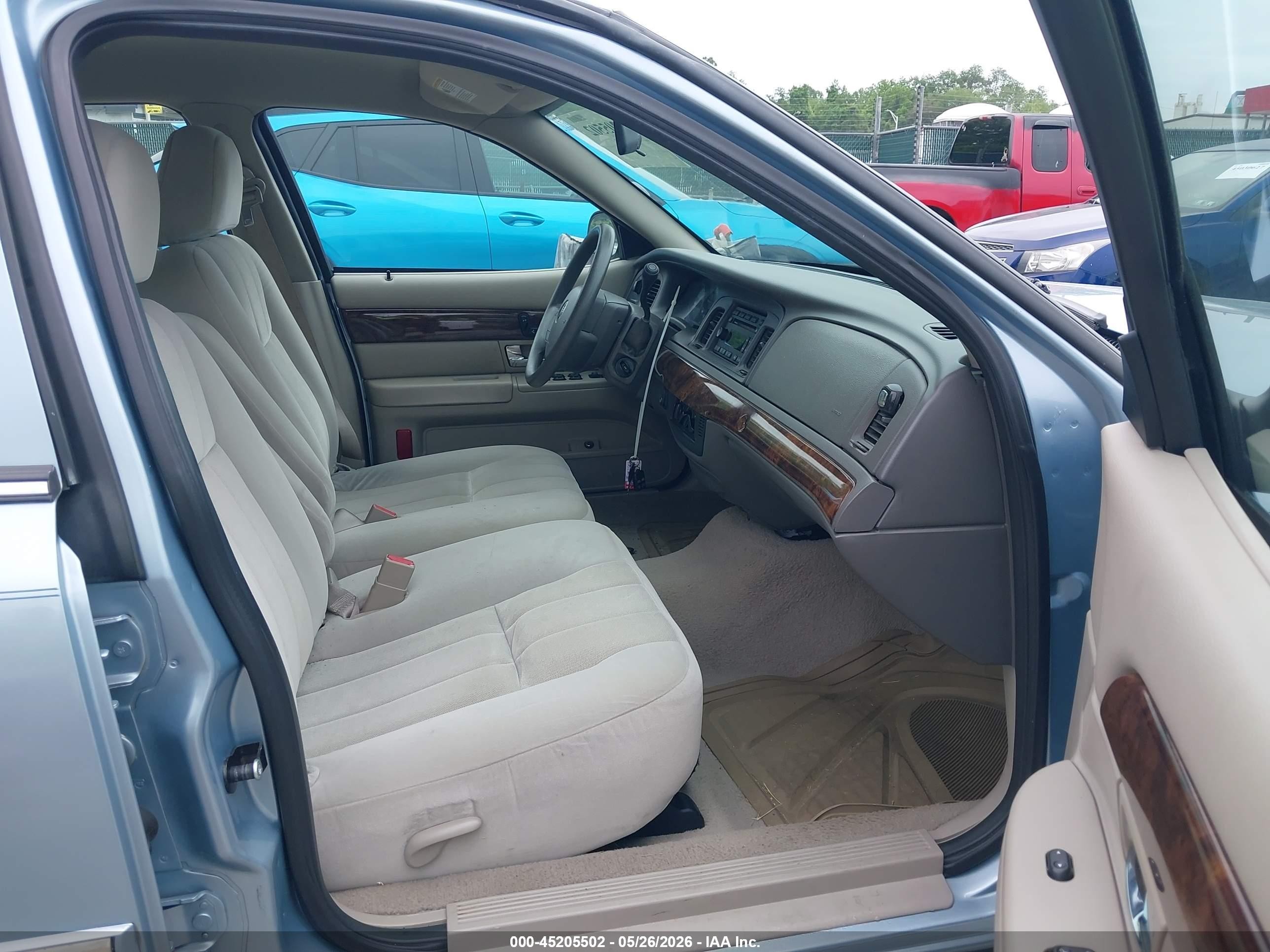 2008 Mercury Grand Marquis Gs Light Blue vin: 2MEFM74V18X611082