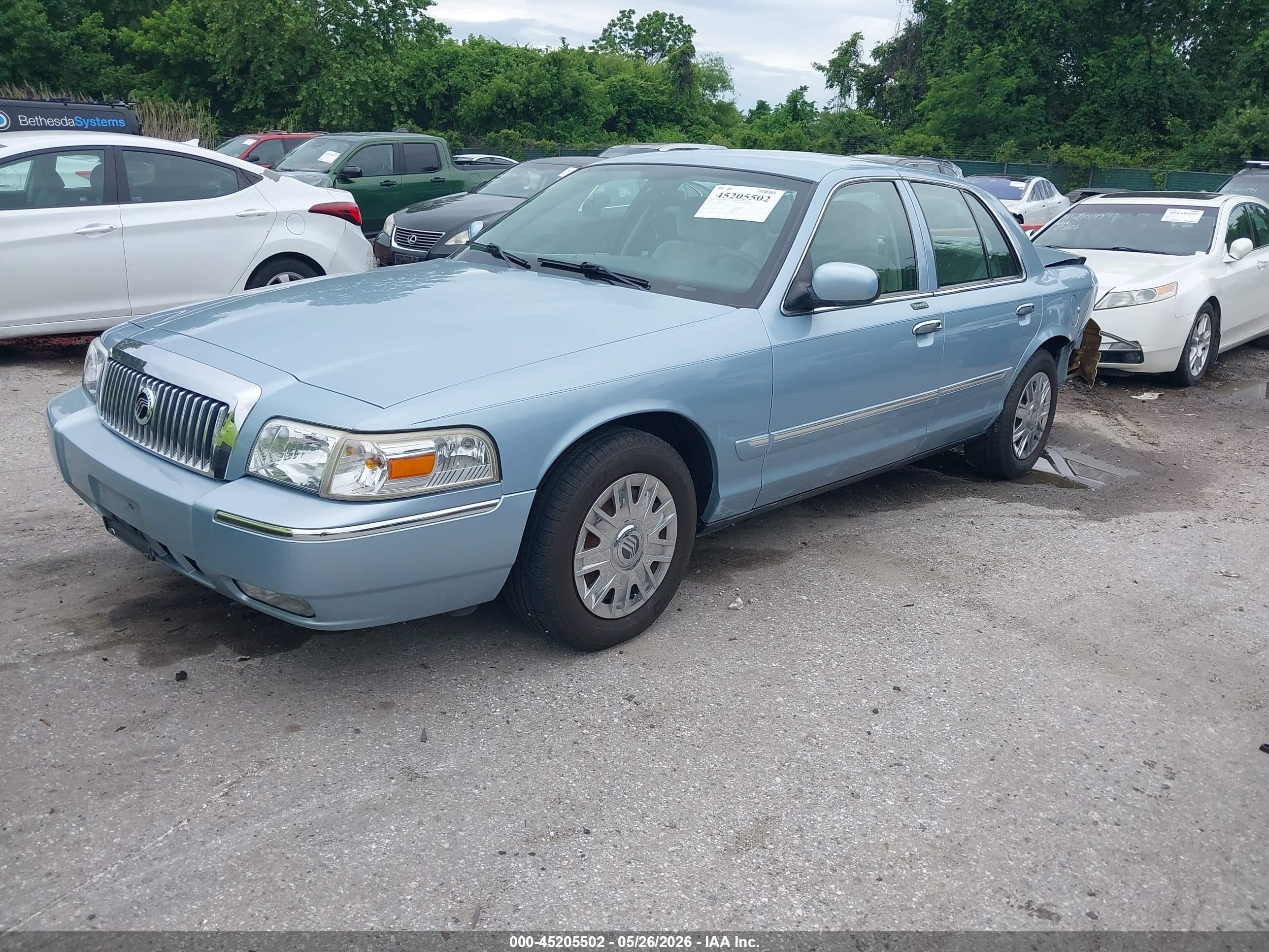 2008 Mercury Grand Marquis Gs Light Blue vin: 2MEFM74V18X611082