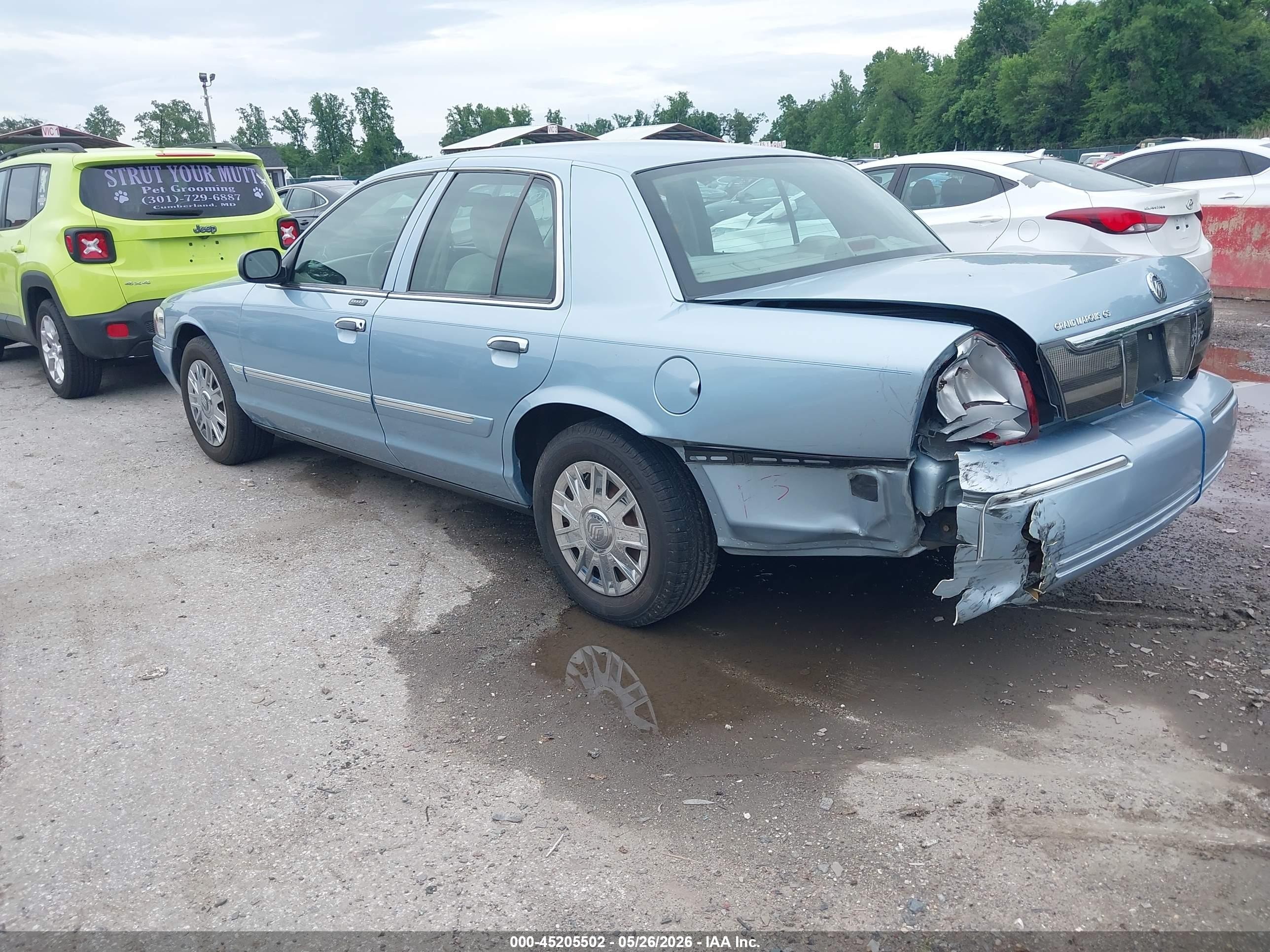 2008 Mercury Grand Marquis Gs Light Blue vin: 2MEFM74V18X611082