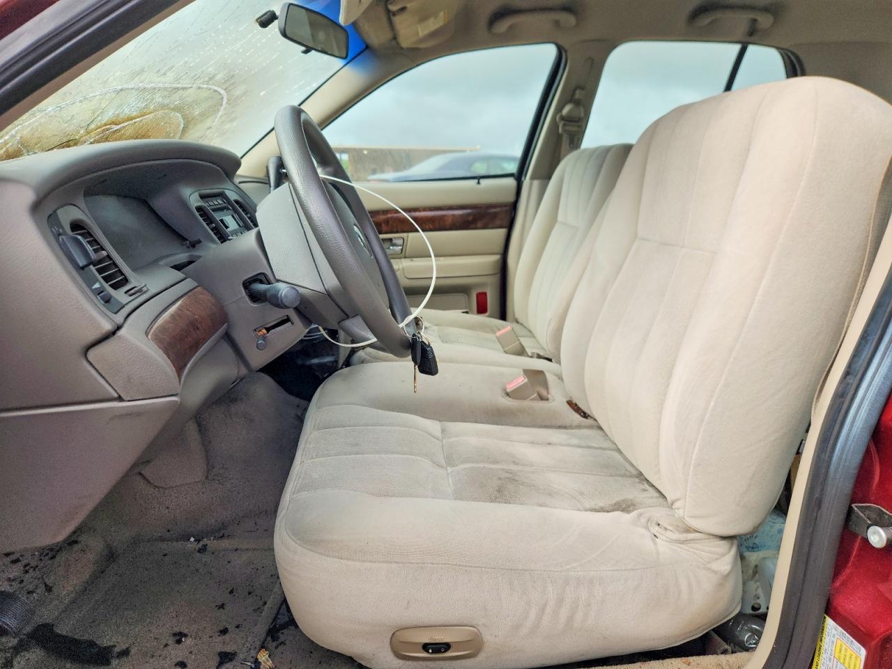 2008 Mercury Grand Marquis Gs Burgundy vin: 2MEFM74V18X653638