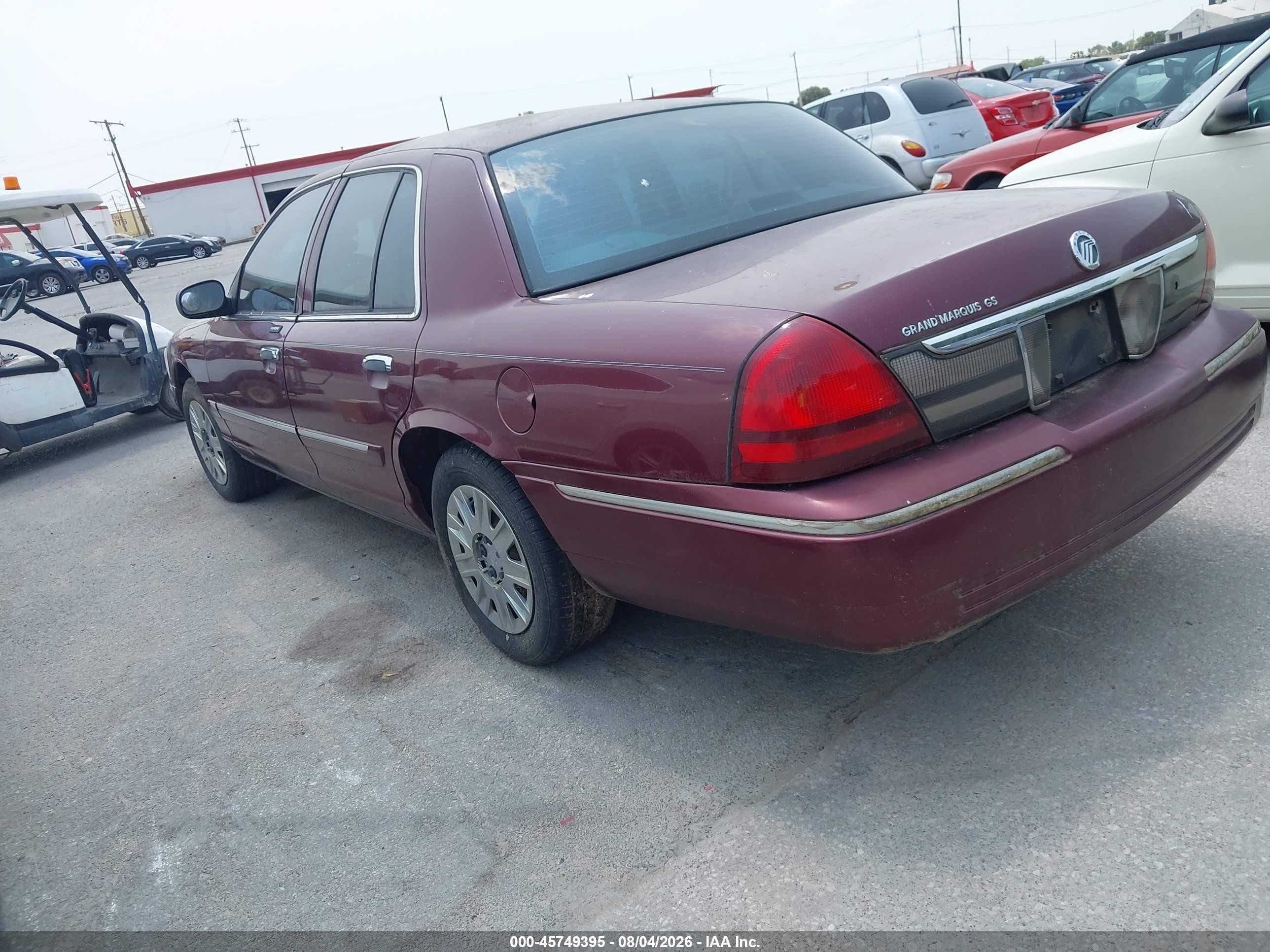 2007 Mercury Grand Marquis Gs Maroon vin: 2MEFM74V27X609176