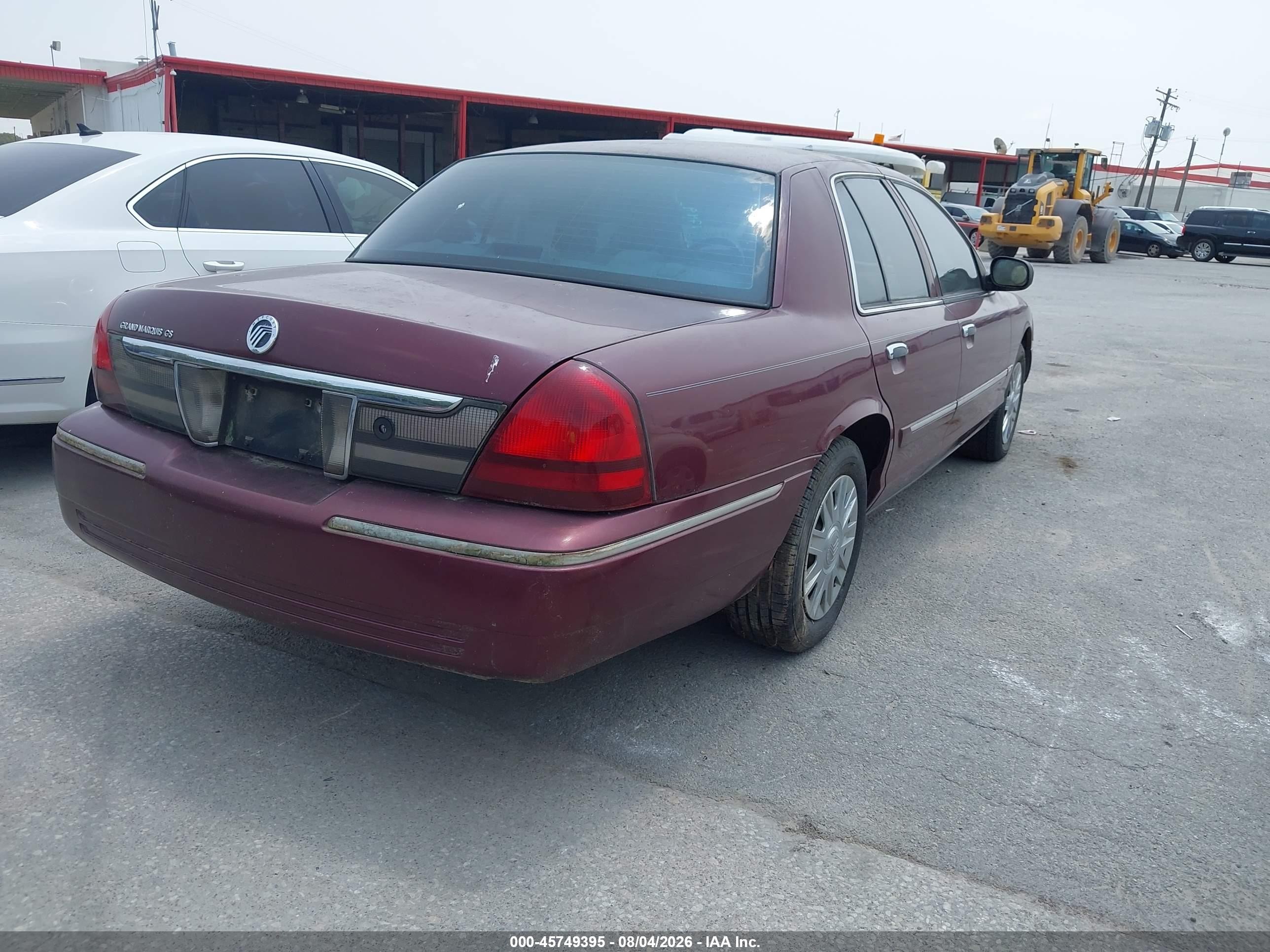 2007 Mercury Grand Marquis Gs Maroon vin: 2MEFM74V27X609176