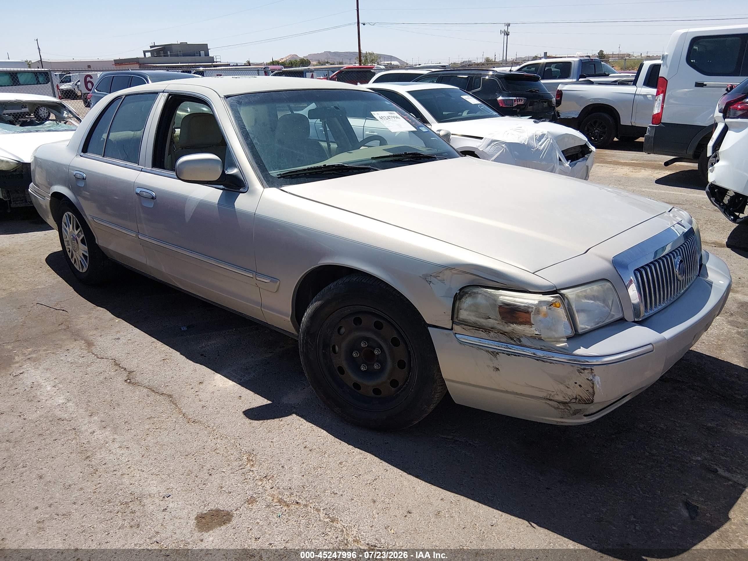 2008 Mercury Grand Marquis Gs Silver vin: 2MEFM74V48X658364