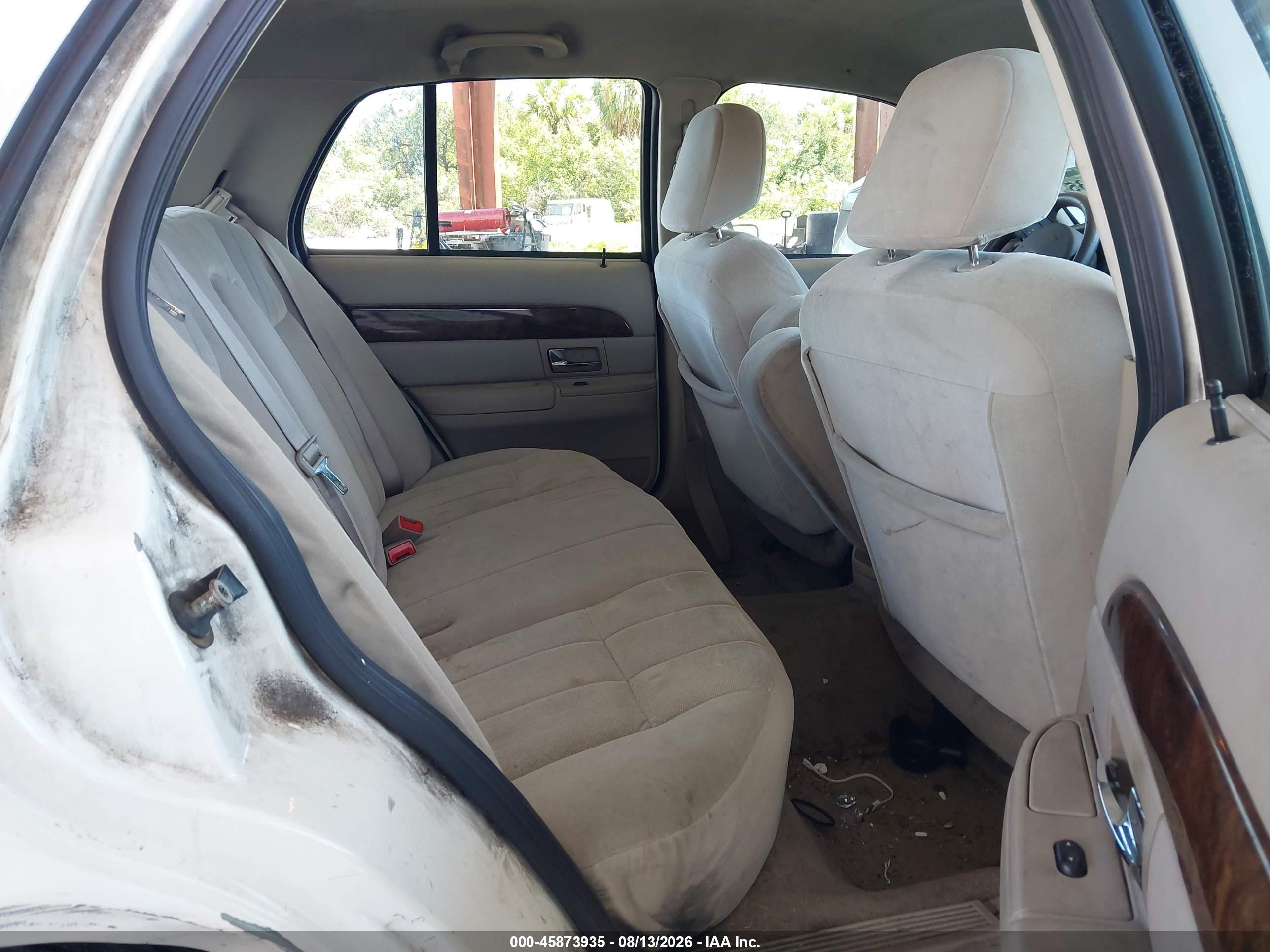 2008 Mercury Grand Marquis Gs White vin: 2MEFM74V78X644054