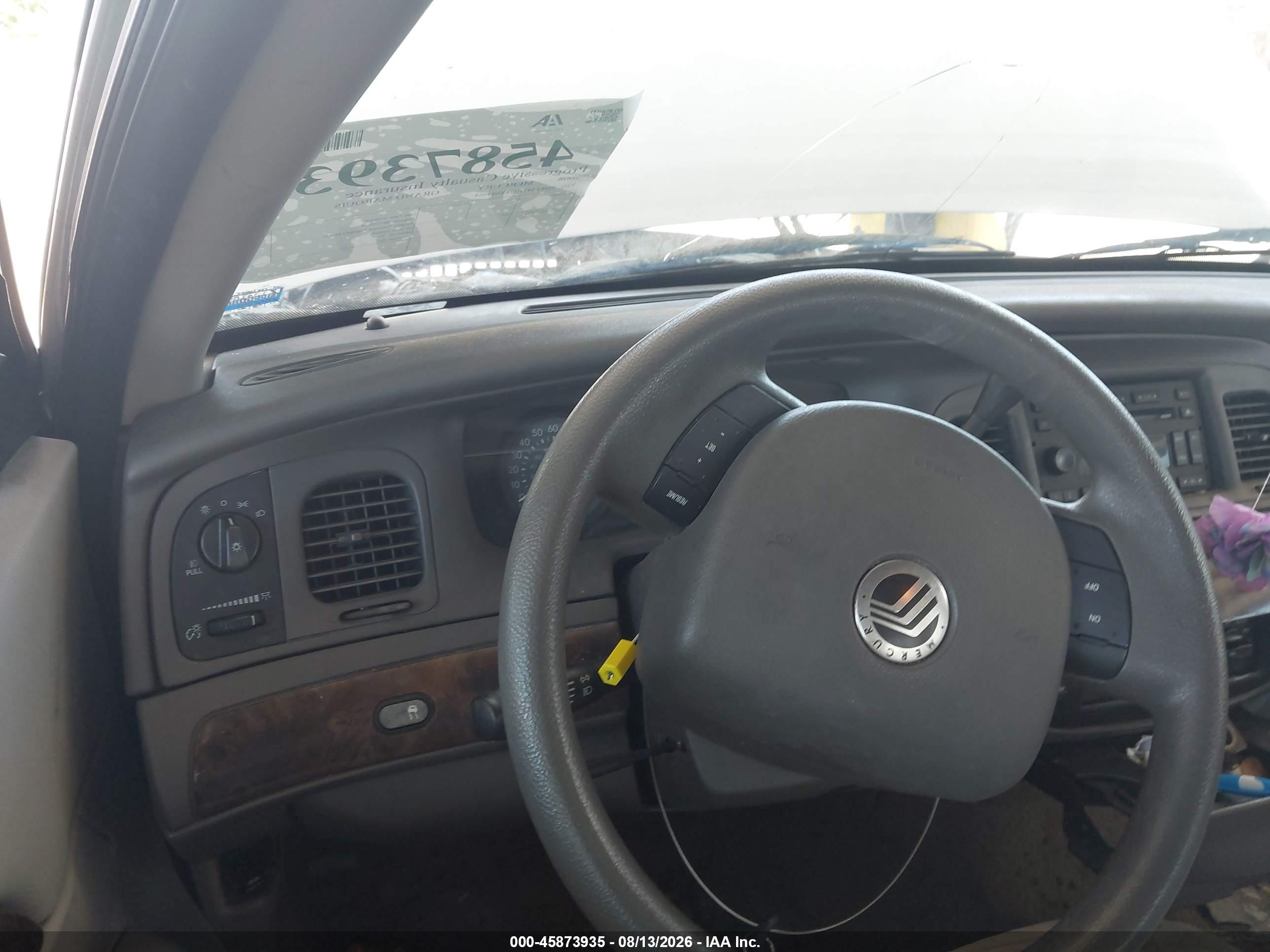 2008 Mercury Grand Marquis Gs White vin: 2MEFM74V78X644054