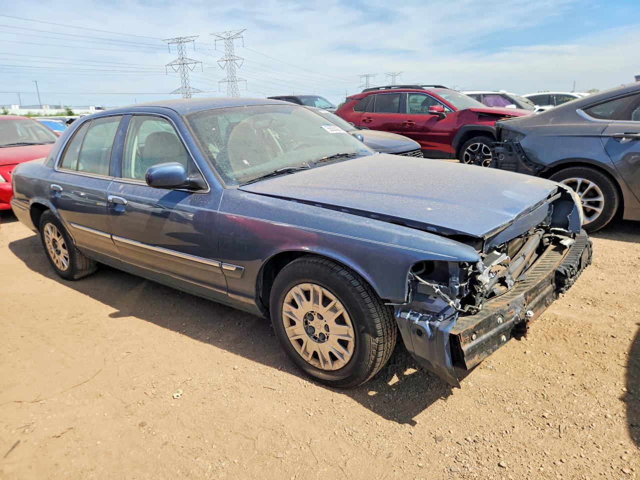 2007 Mercury Grand Marquis Gs Синий vin: 2MEFM74V97X618893