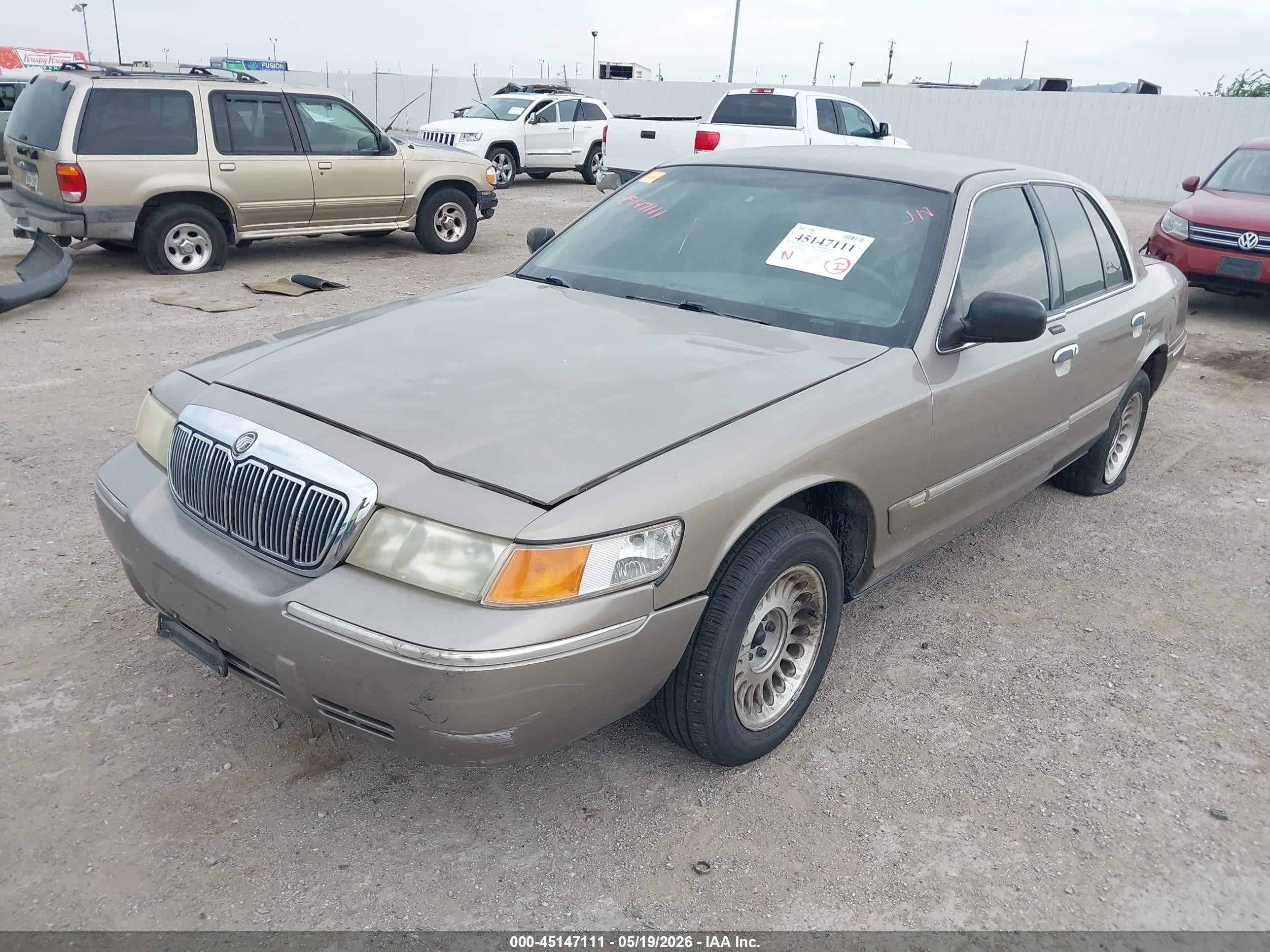 2002 Mercury Grand Marquis Gs Brown vin: 2MEFM74W02X621134