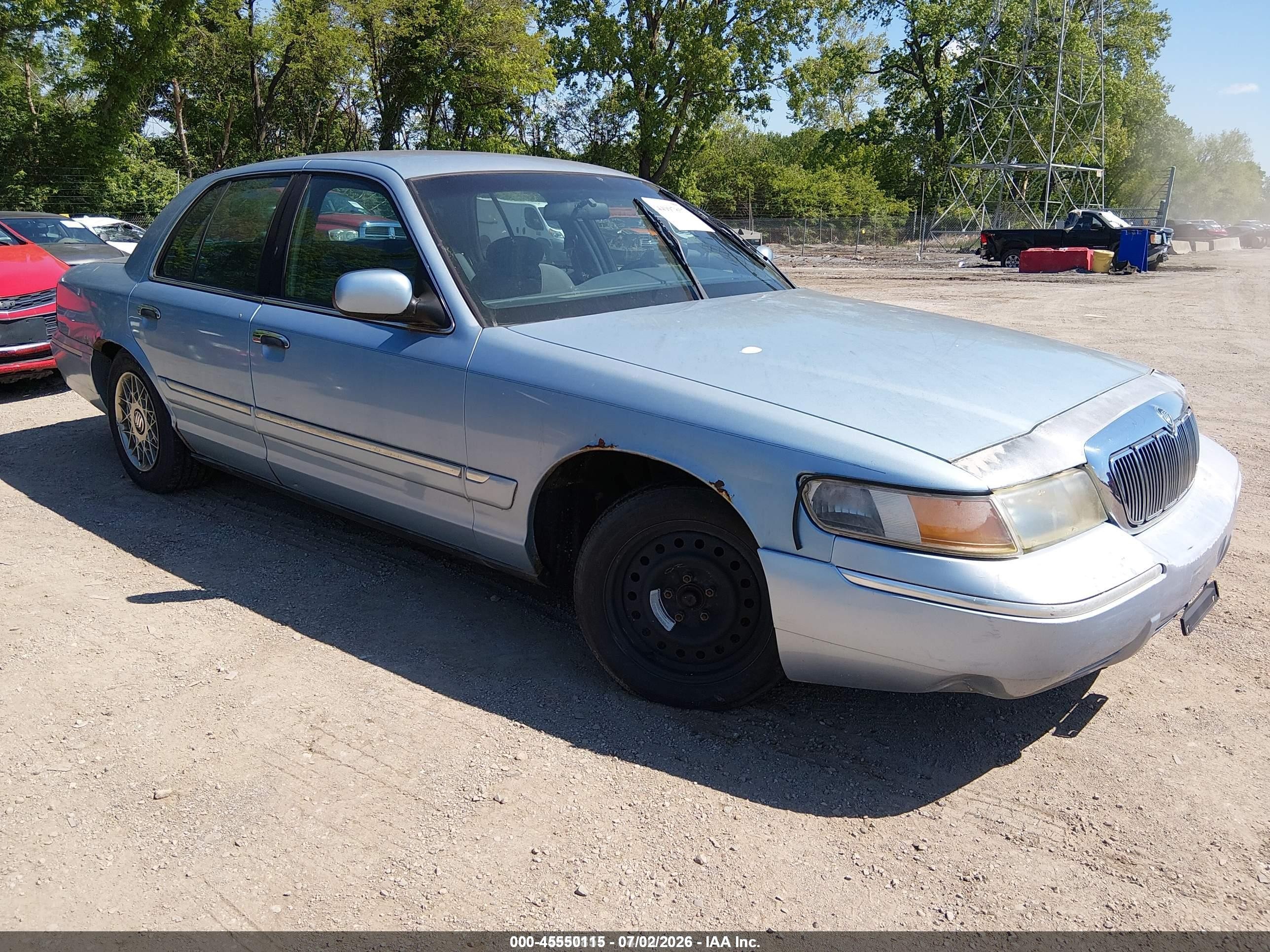 2000 Mercury Grand Marquis Gs Blue vin: 2MEFM74W0YX627167