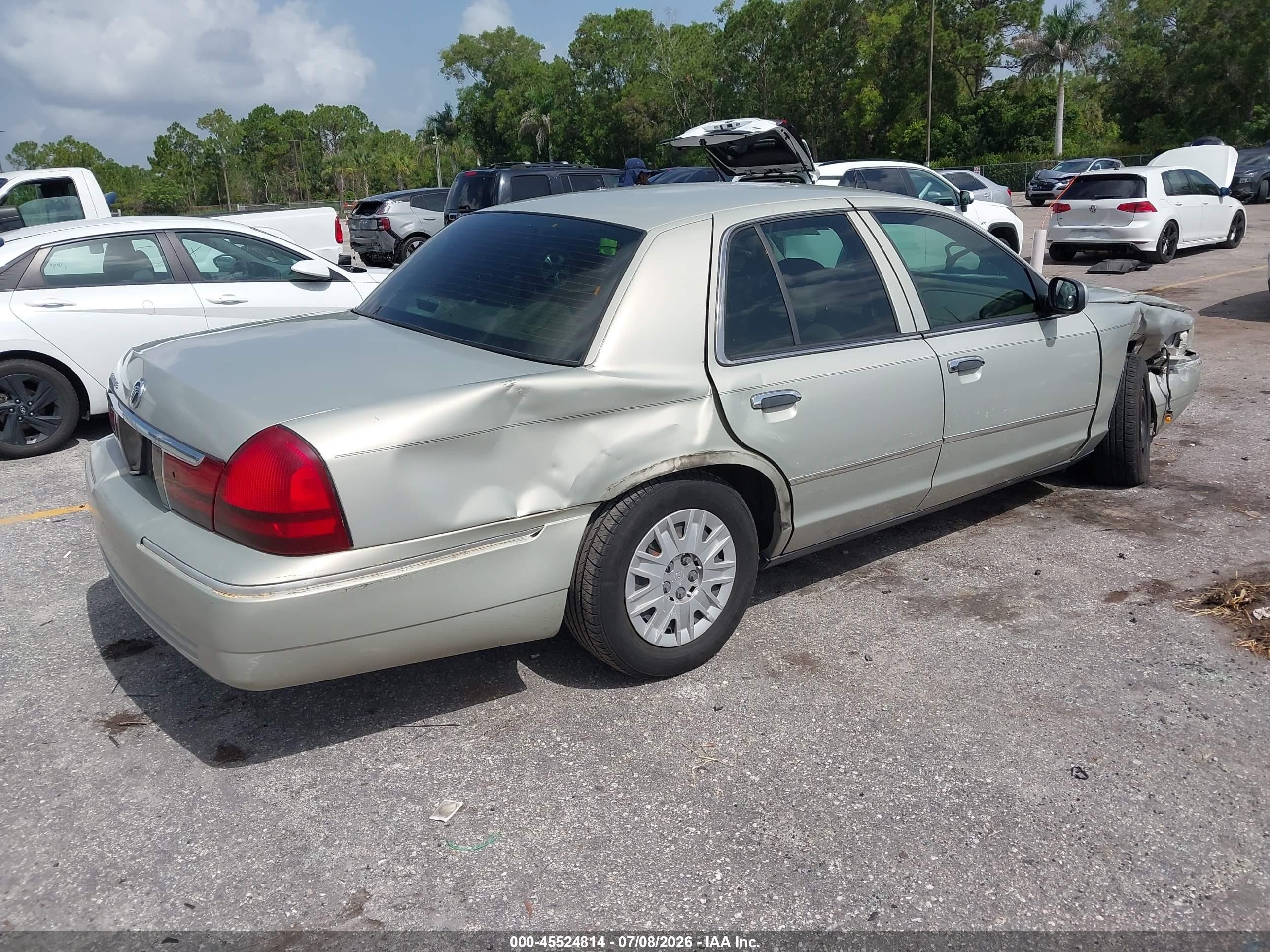 2004 Mercury Grand Marquis Gs Beige vin: 2MEFM74W14X672757