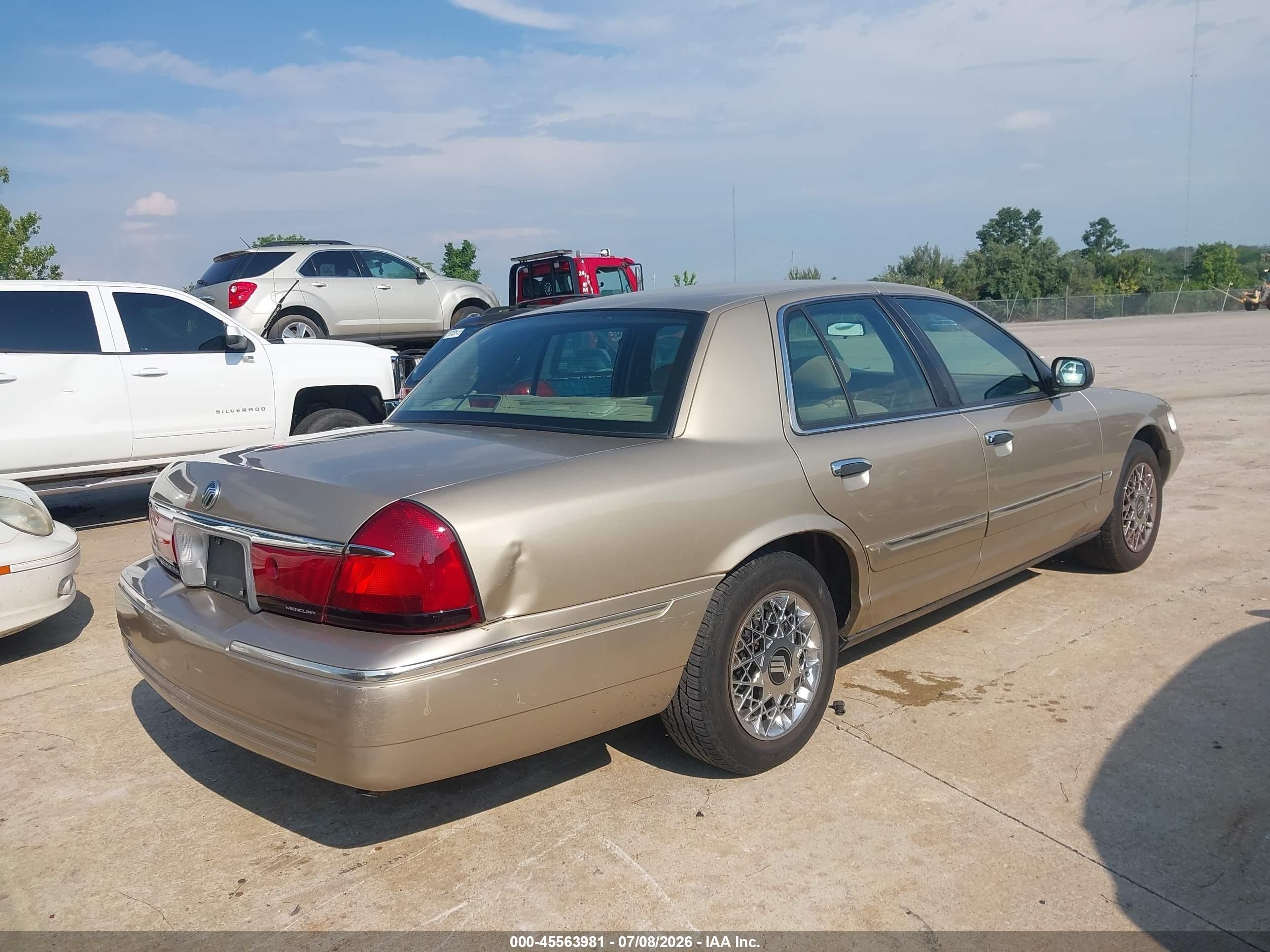 2000 Mercury Grand Marquis Gs Cream vin: 2MEFM74W1YX714916