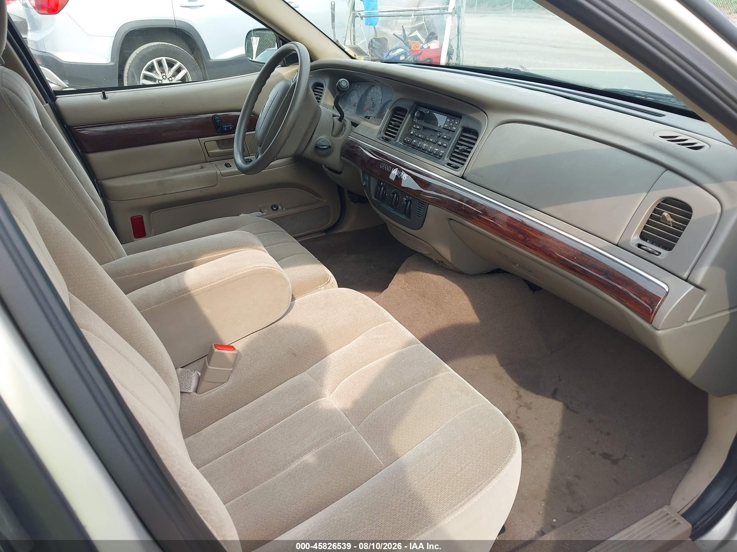 2003 Mercury Grand Marquis Gs Gold vin: 2MEFM74W23X702329