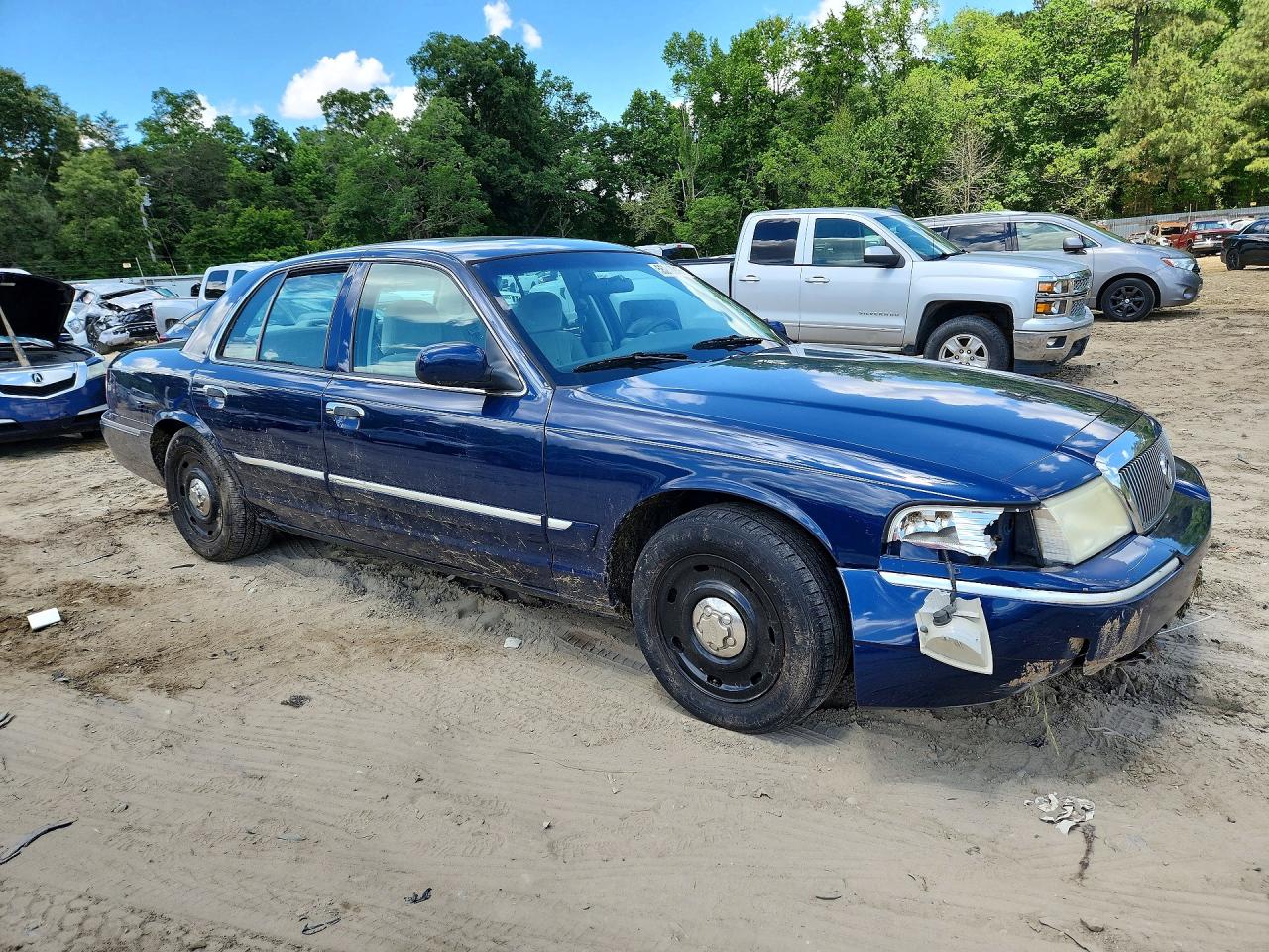 2004 Mercury Grand Marquis Gs Blue vin: 2MEFM74W24X623826