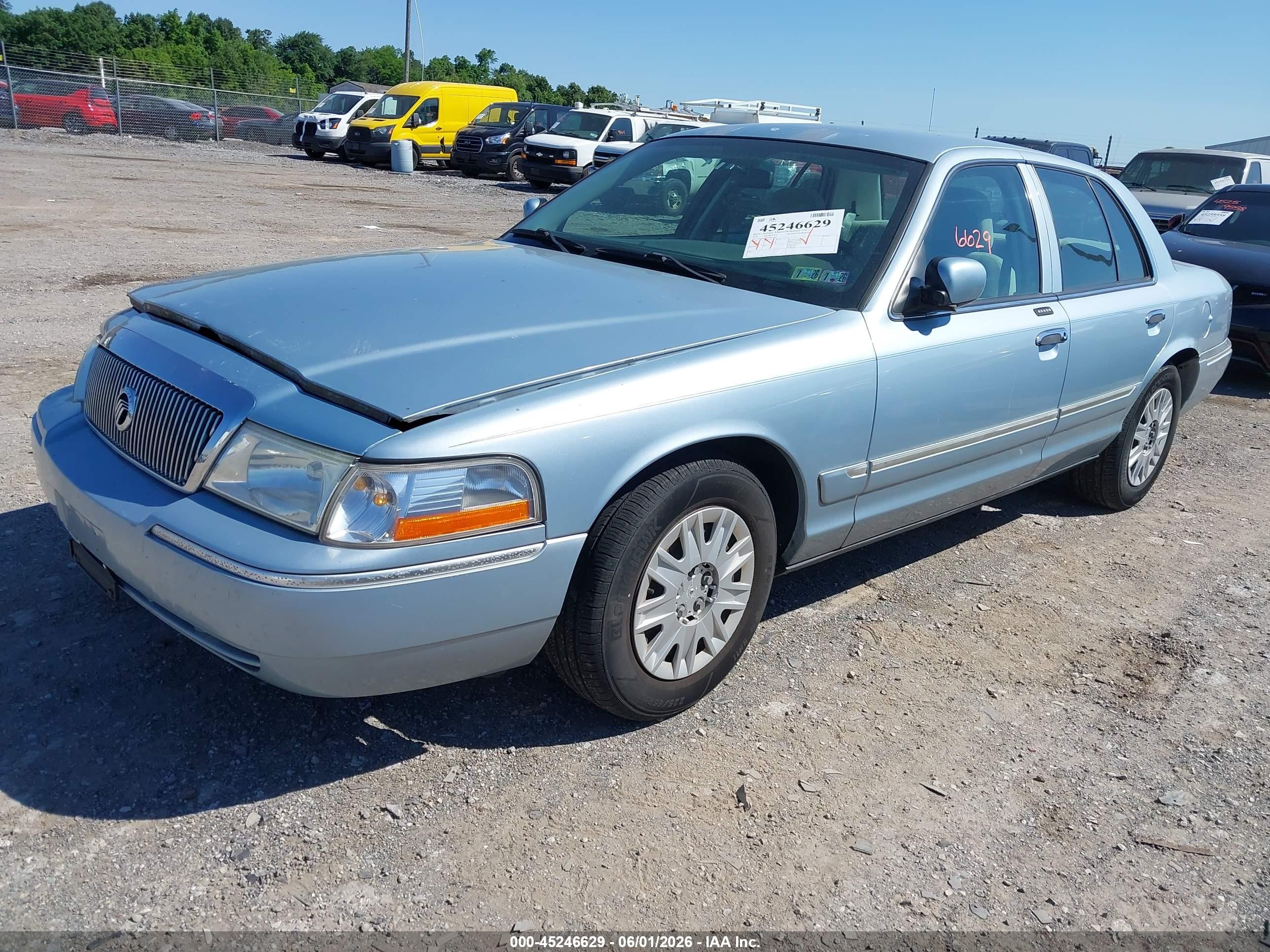 2005 Mercury Grand Marquis Gs Light Blue vin: 2MEFM74W25X622192