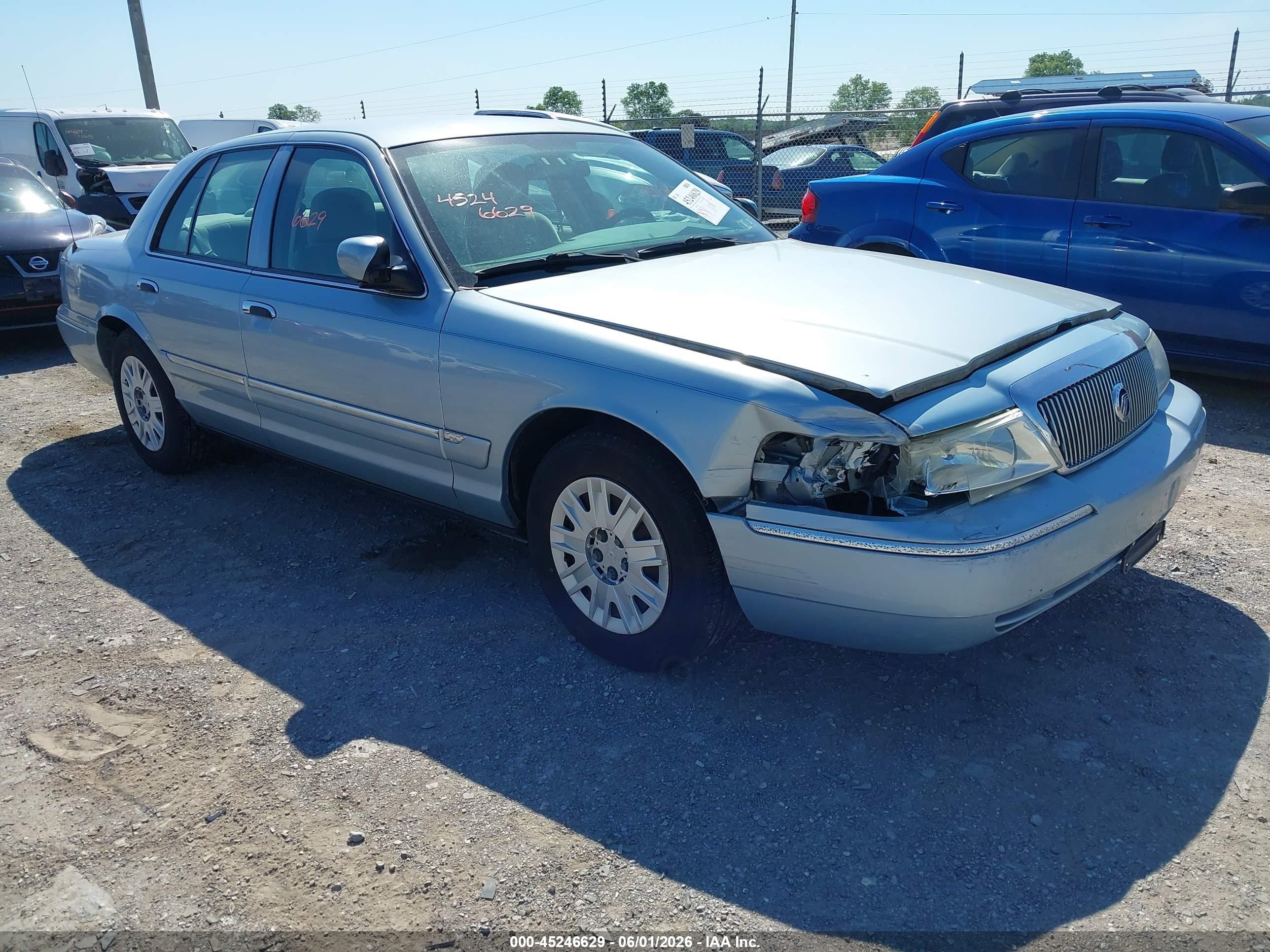 2005 Mercury Grand Marquis Gs Light Blue vin: 2MEFM74W25X622192