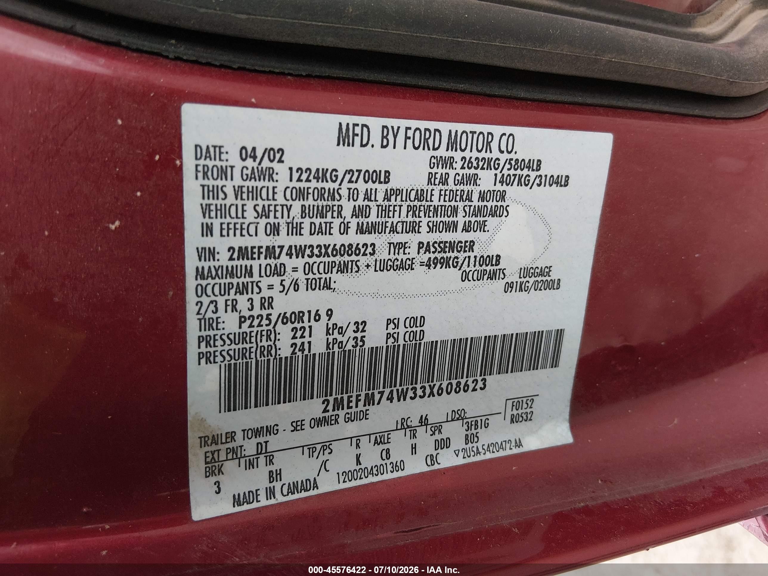 2003 Mercury Grand Marquis Gs Красный vin: 2MEFM74W33X608623