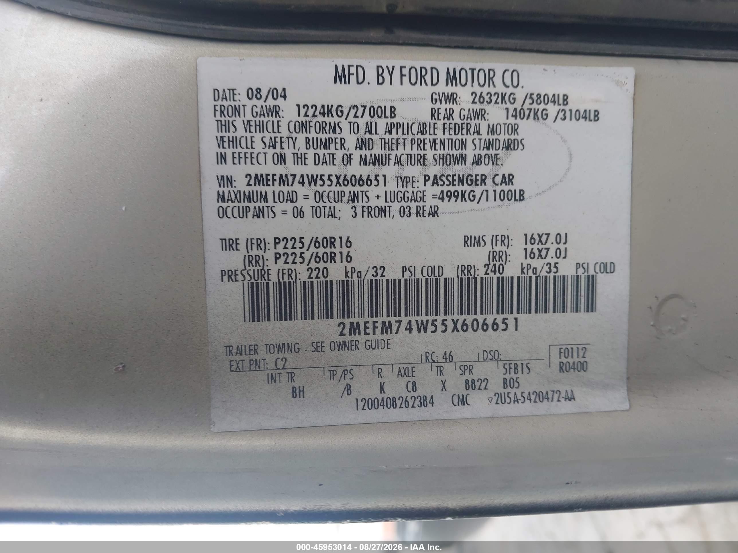 2005 Mercury Grand Marquis Gs Black vin: 2MEFM74W55X606651