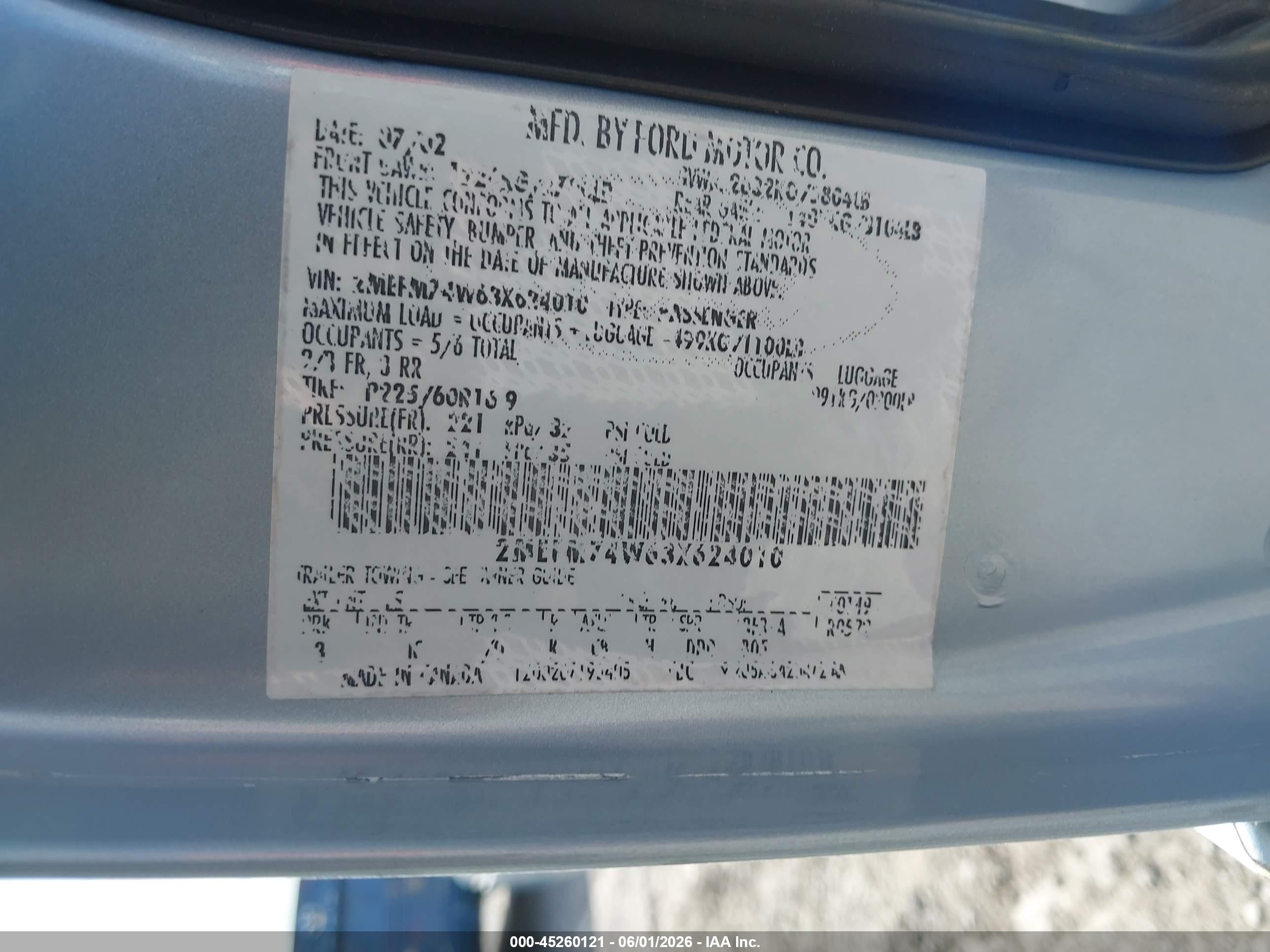 2003 Mercury Grand Marquis Gs Blue vin: 2MEFM74W63X624010
