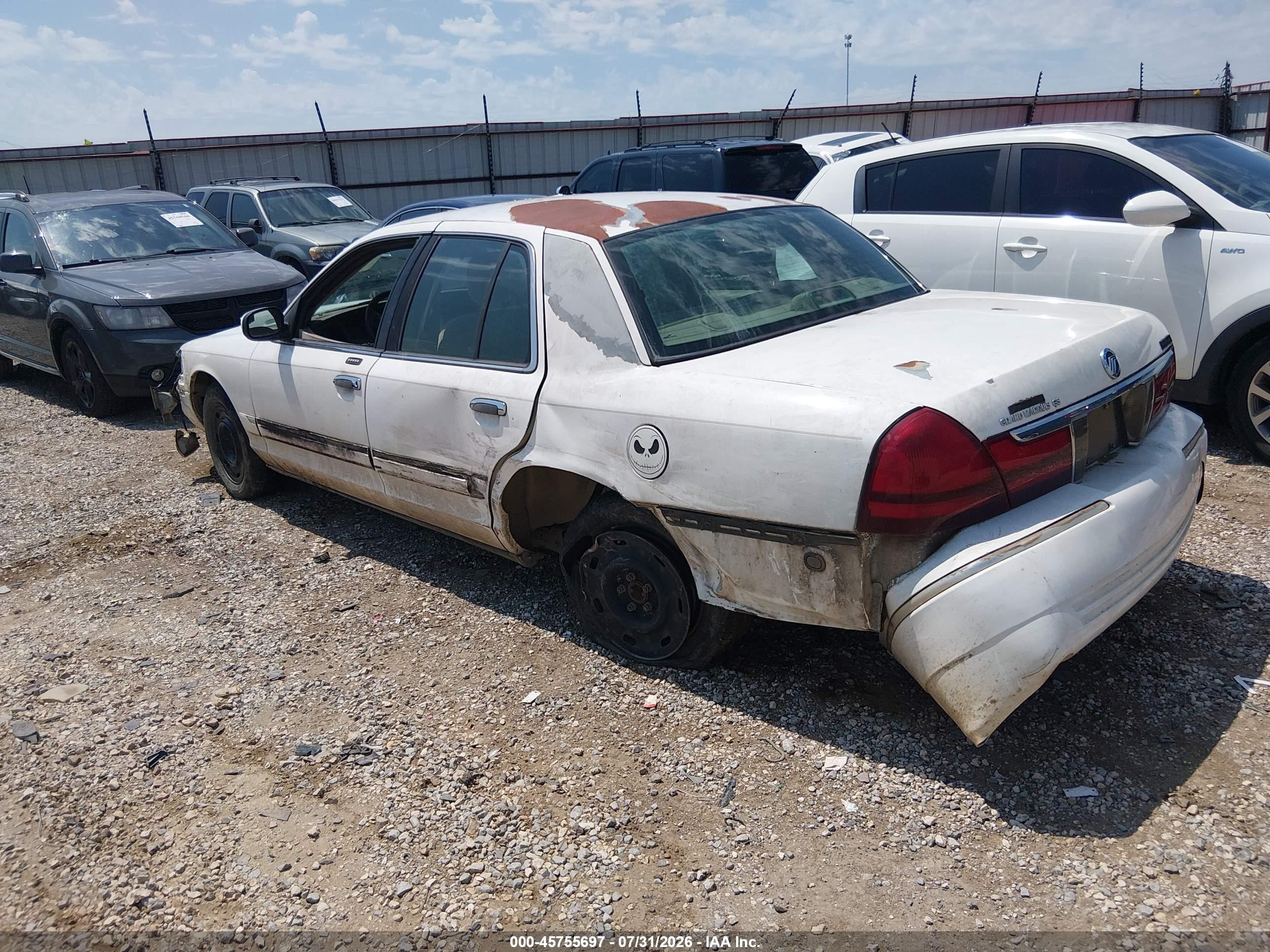 2003 Mercury Grand Marquis Gs White vin: 2MEFM74W63X629420