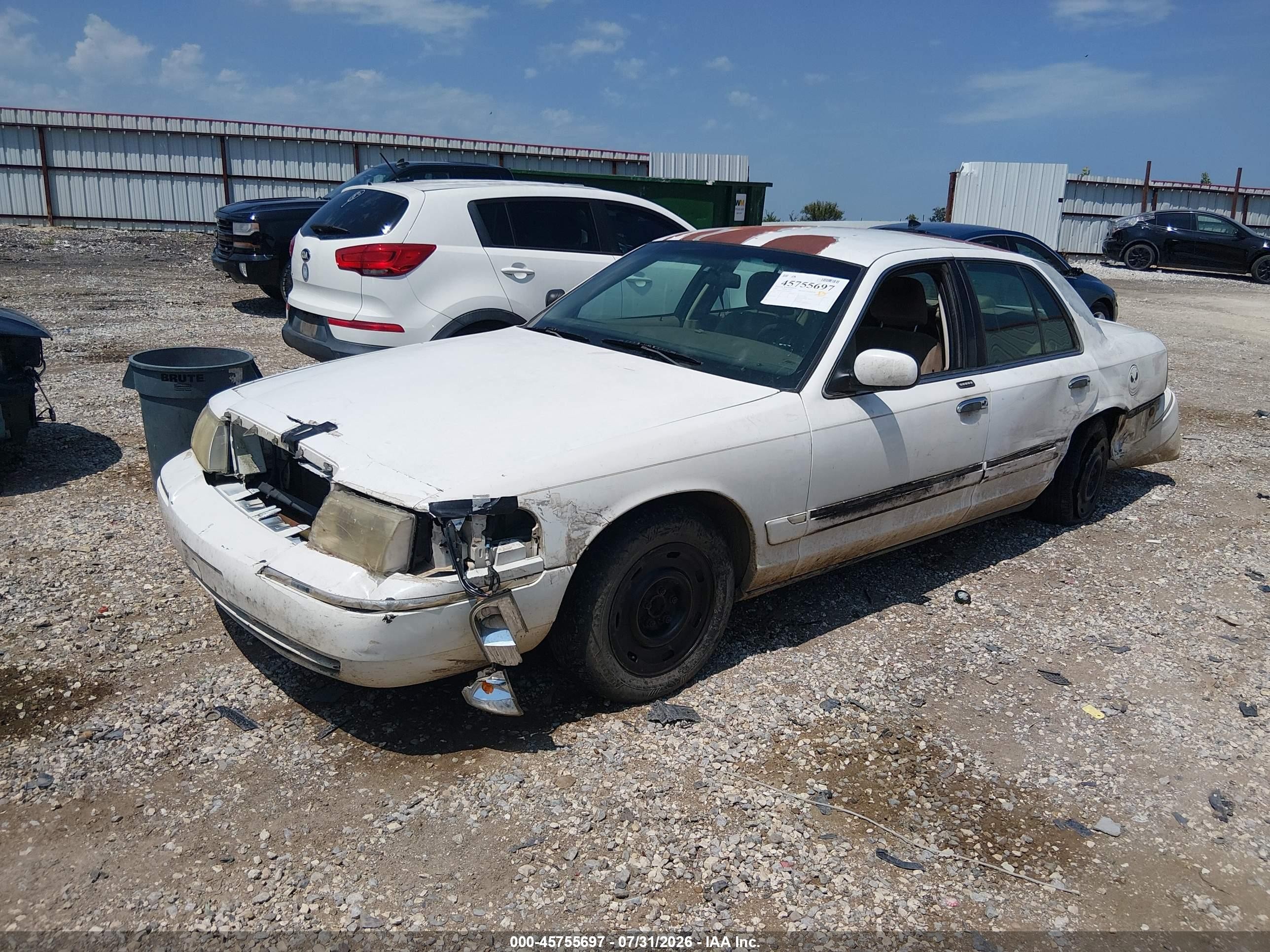 2003 Mercury Grand Marquis Gs White vin: 2MEFM74W63X629420
