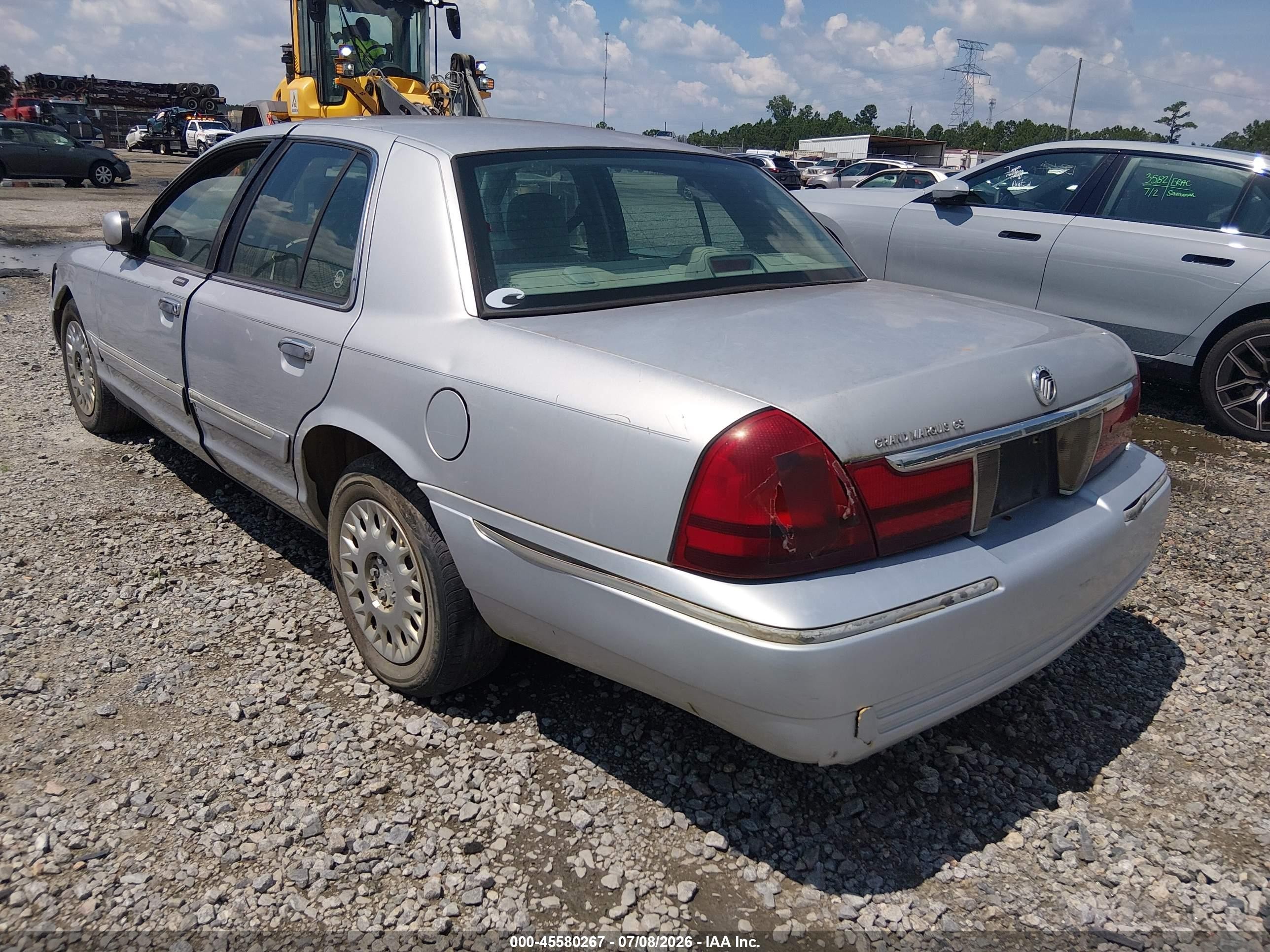 2003 Mercury Grand Marquis Gs Silver vin: 2MEFM74W63X650414