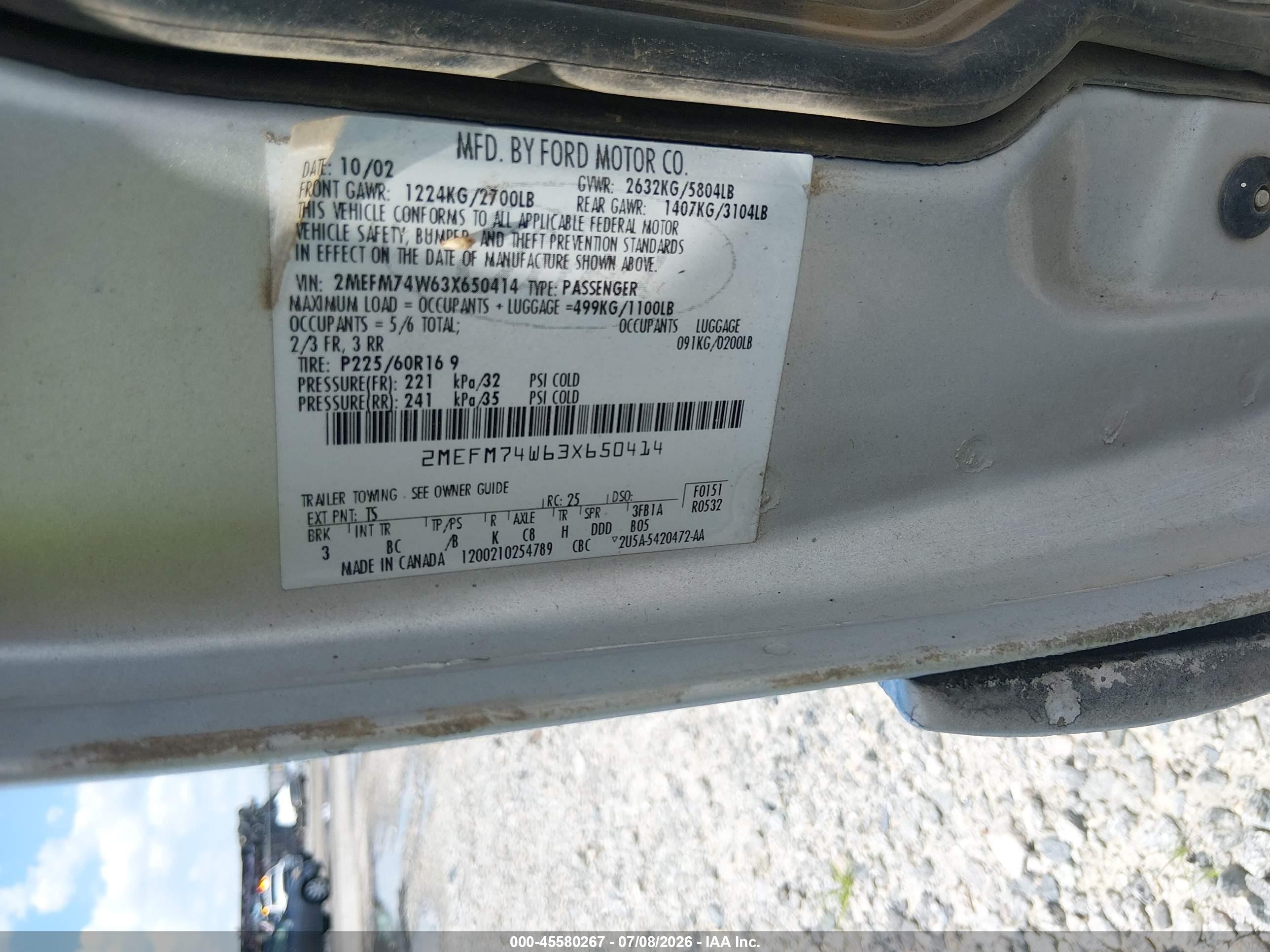 2003 Mercury Grand Marquis Gs Silver vin: 2MEFM74W63X650414