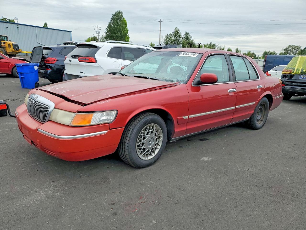 1998 Mercury Grand Marquis Gs Red vin: 2MEFM74W6WX671977