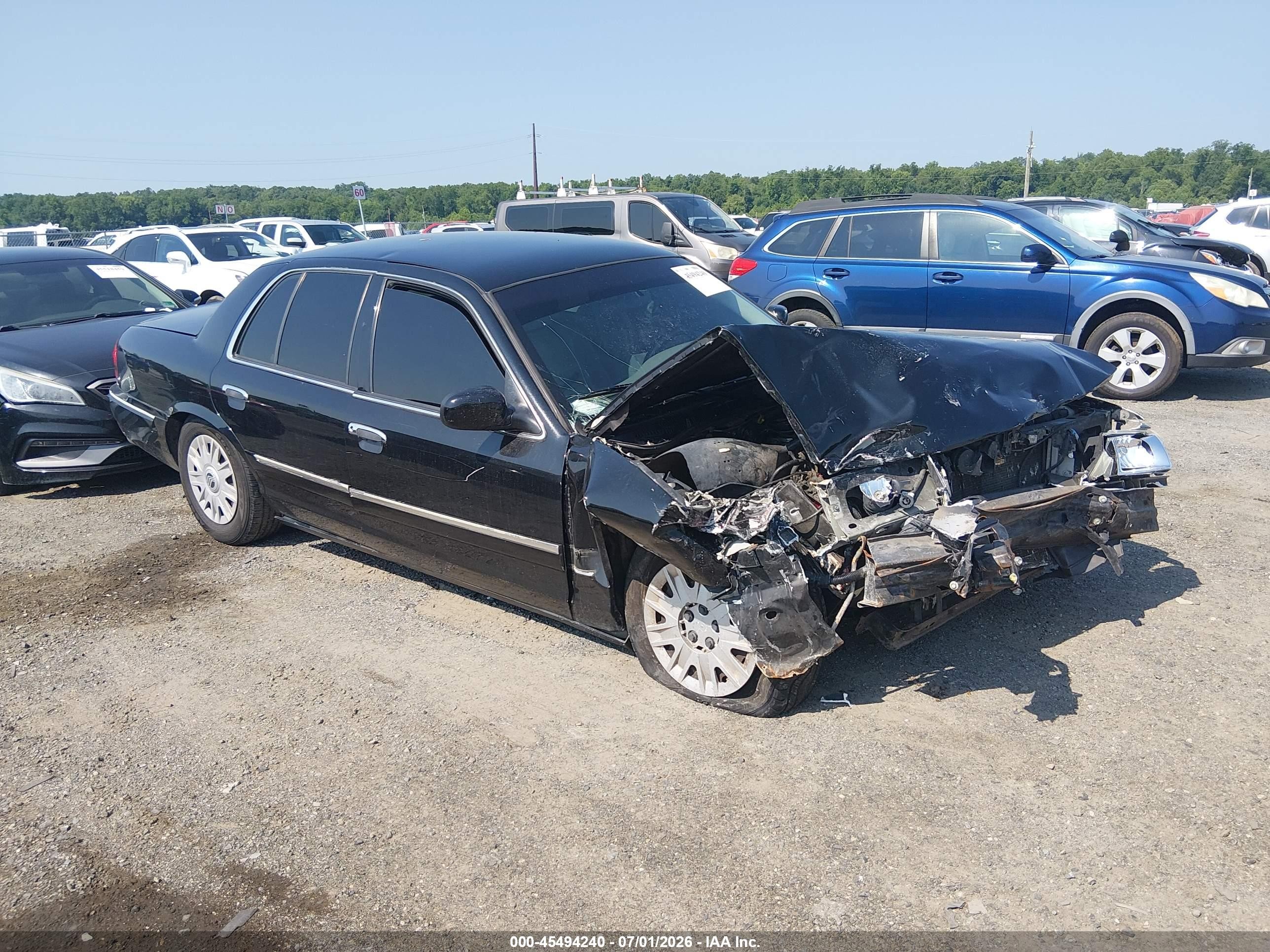 2004 Mercury Grand Marquis Gs Black vin: 2MEFM74W74X665652