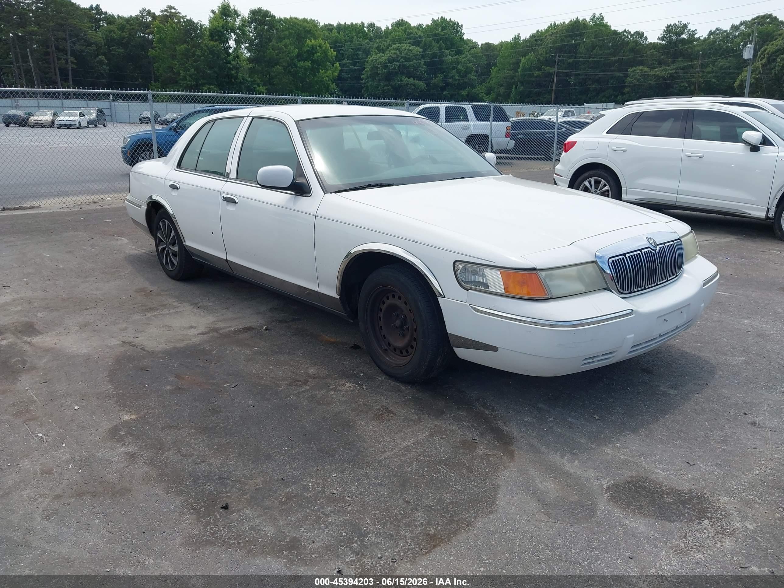 1999 Mercury Grand Marquis Gs White vin: 2MEFM74W8XX722784