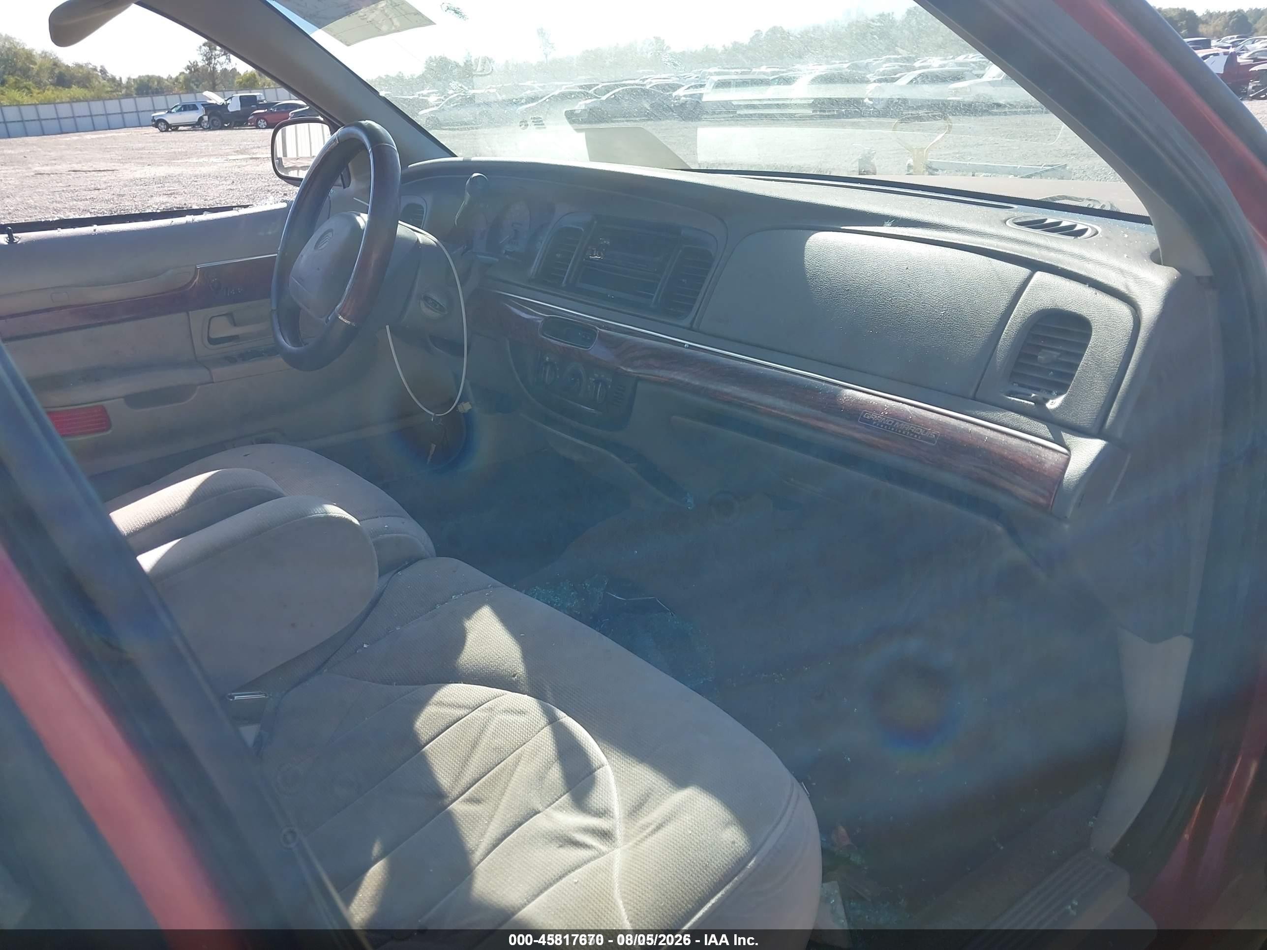 2000 Mercury Grand Marquis Gs Maroon vin: 2MEFM74W8YX604610