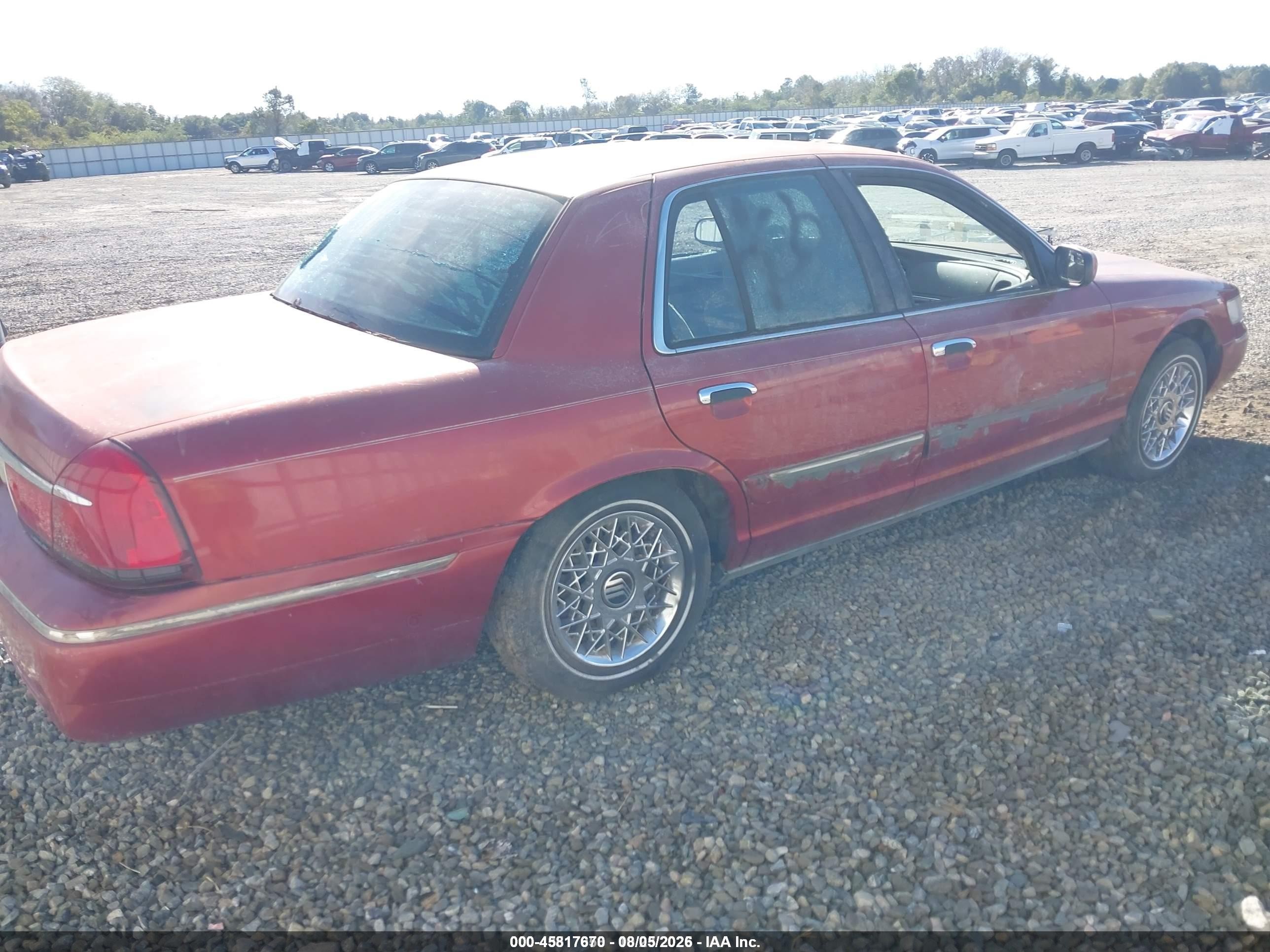 2000 Mercury Grand Marquis Gs Maroon vin: 2MEFM74W8YX604610