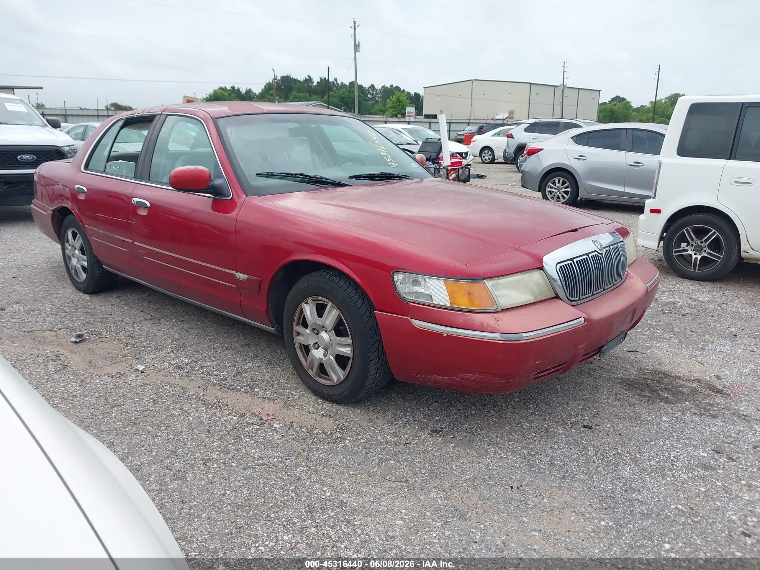 2001 Mercury Grand Marquis Gs Red vin: 2MEFM74W91X603701