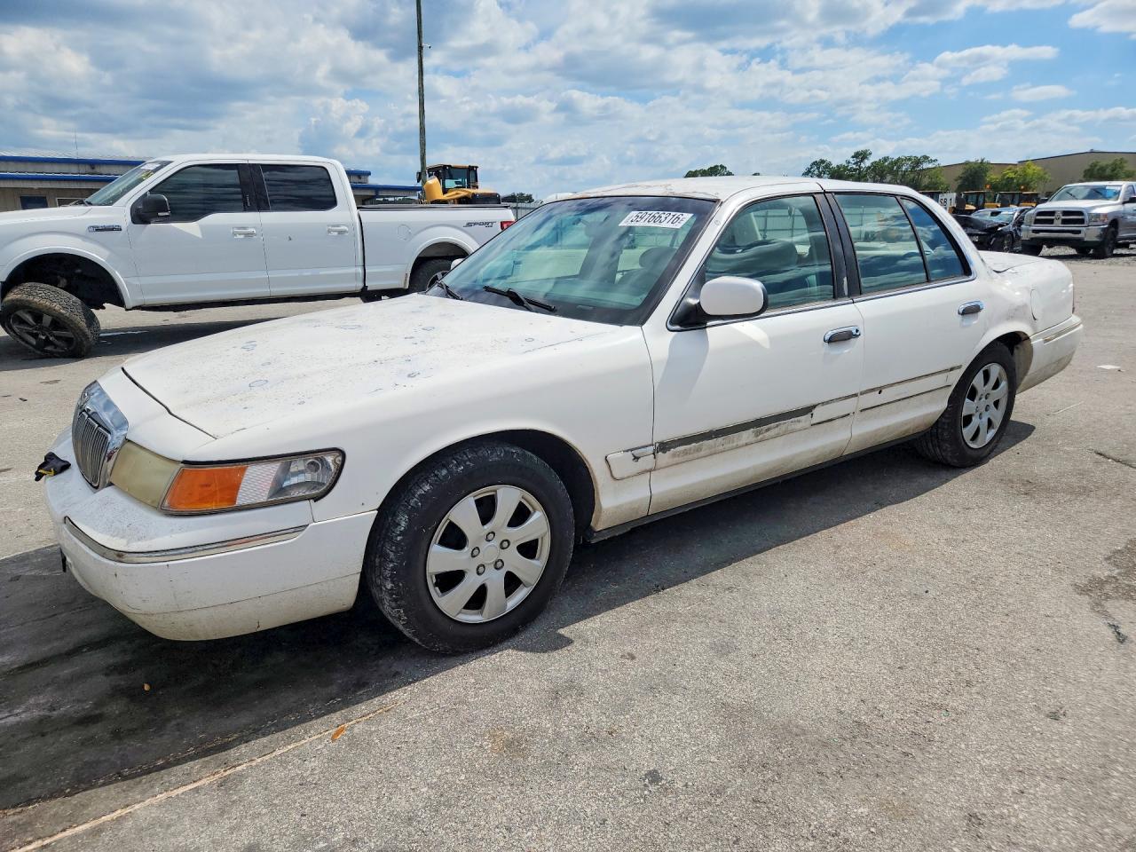 2001 Mercury Grand Marquis Gs White vin: 2MEFM74W91X680035