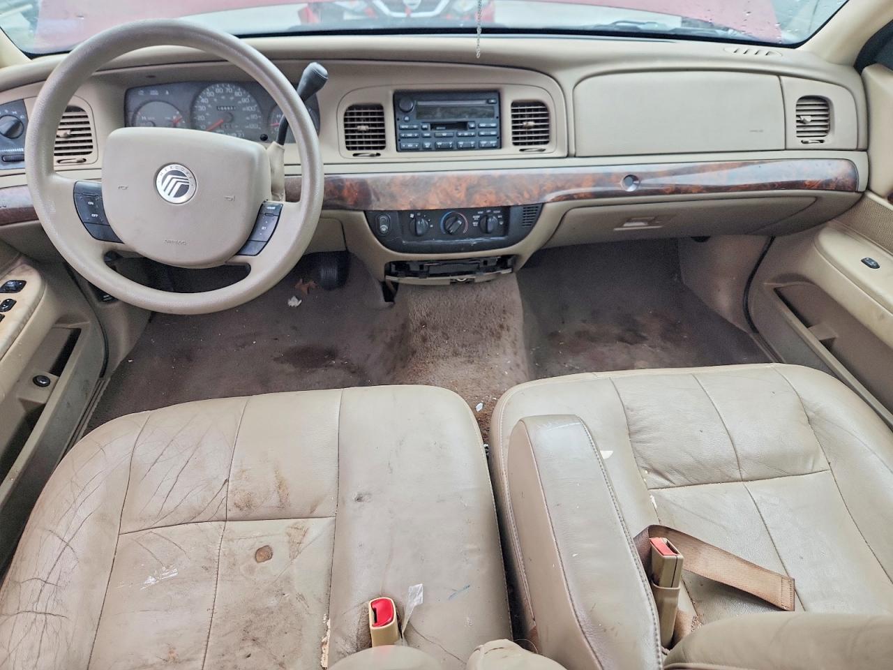 2005 Mercury Grand Marquis Gs Burgundy vin: 2MEFM74W95X607088
