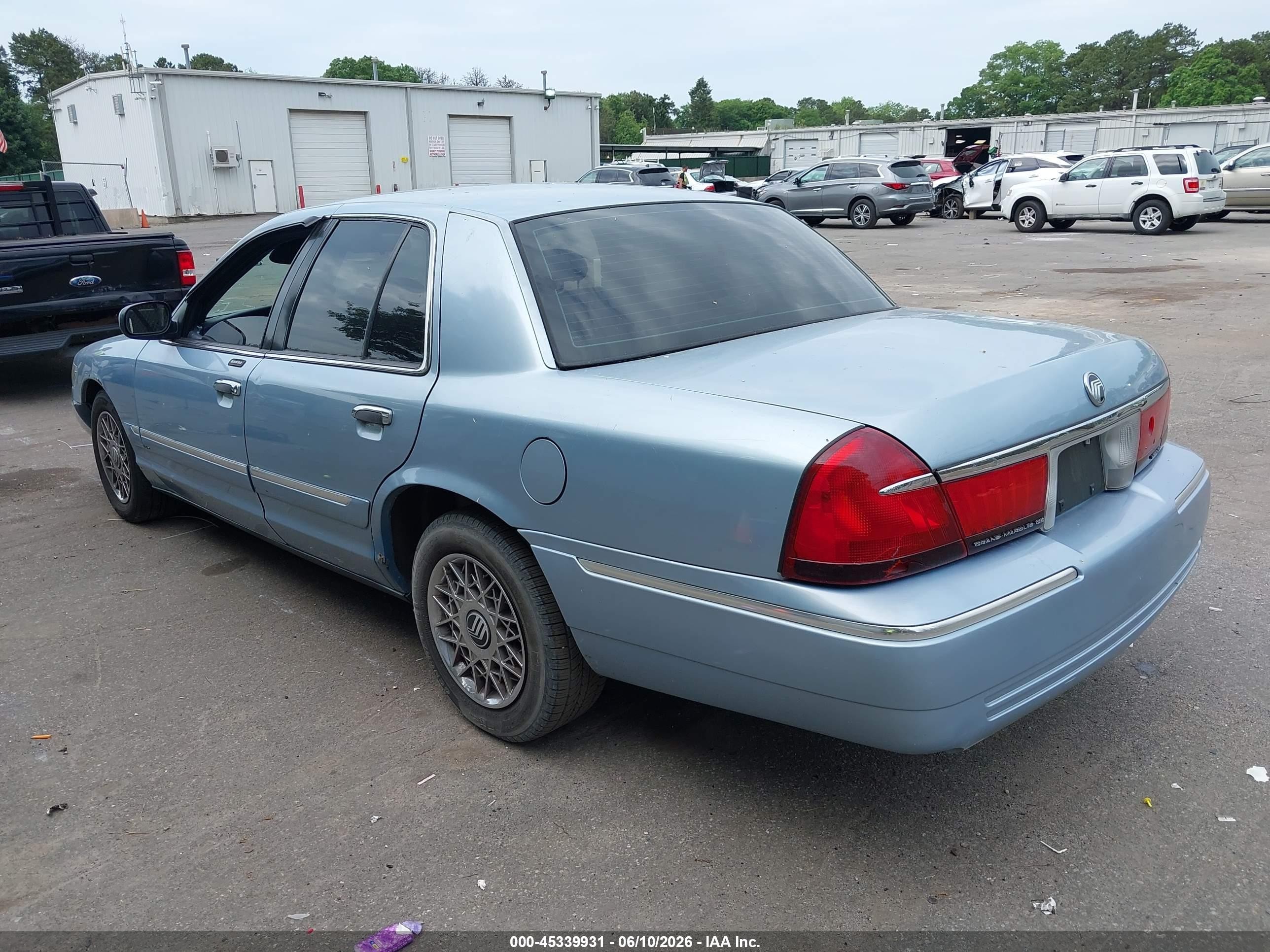 2001 Mercury Grand Marquis Gs Light Blue vin: 2MEFM74WX1X648694