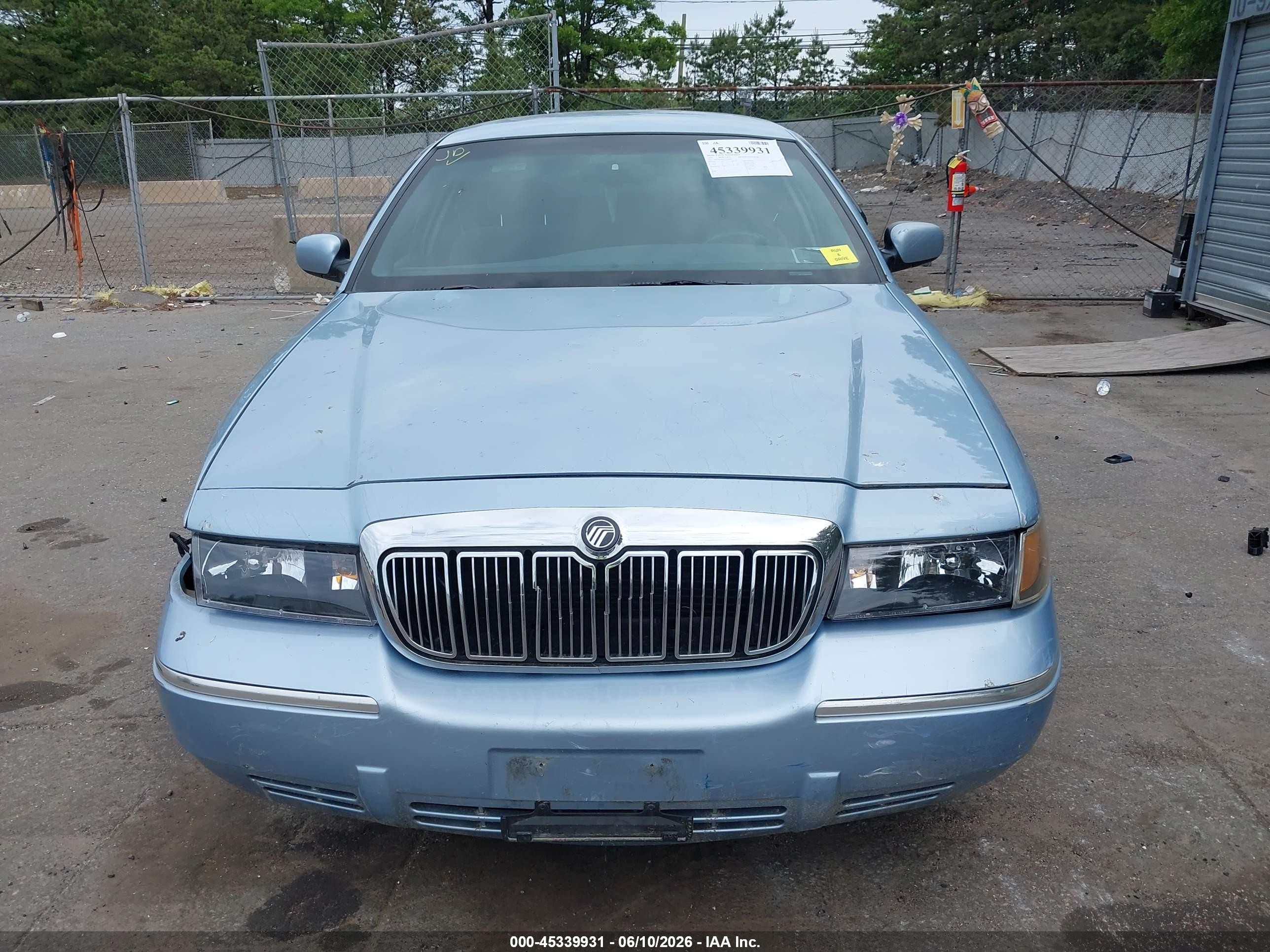 2001 Mercury Grand Marquis Gs Light Blue vin: 2MEFM74WX1X648694
