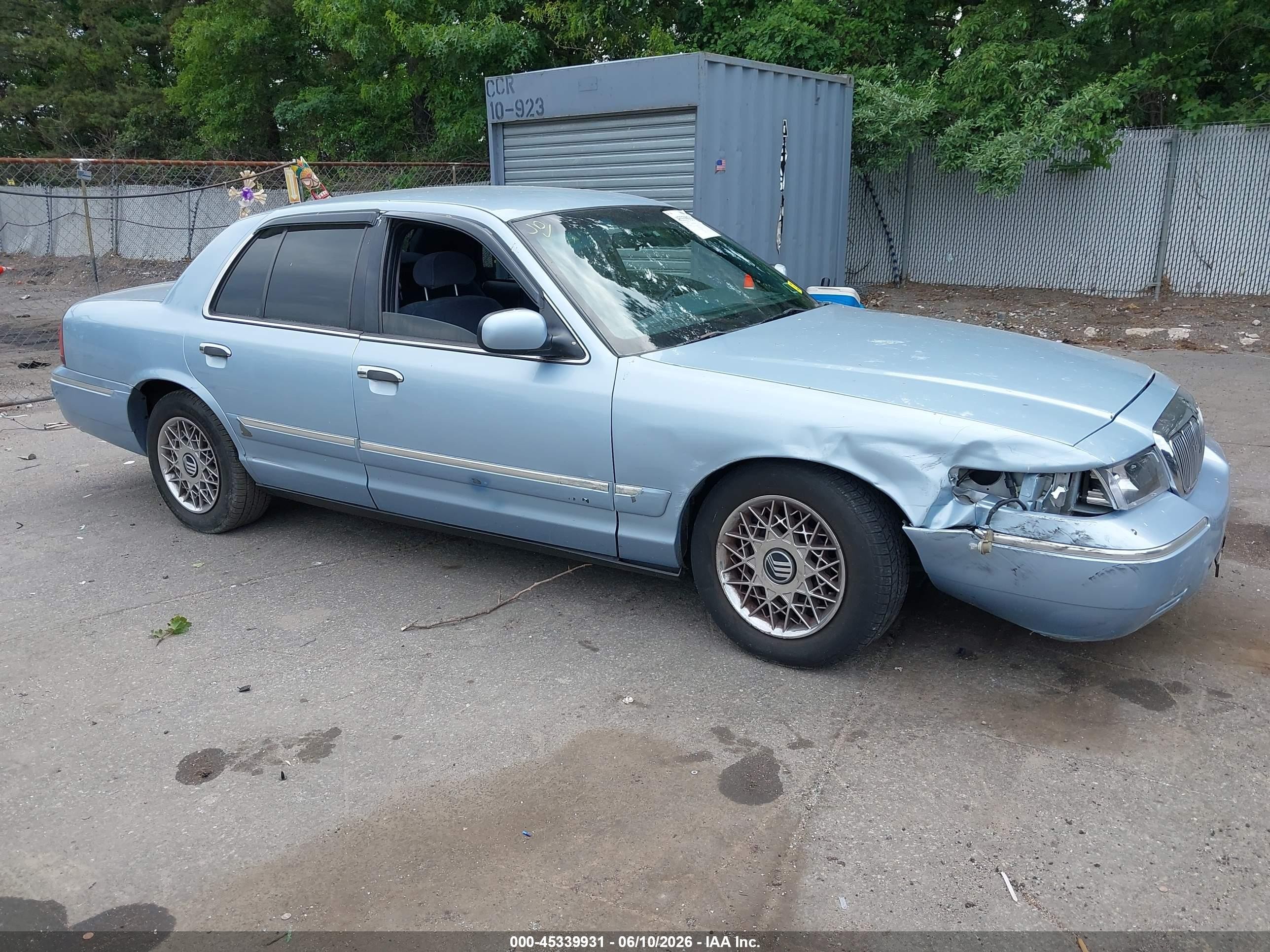 2001 Mercury Grand Marquis Gs Light Blue vin: 2MEFM74WX1X648694