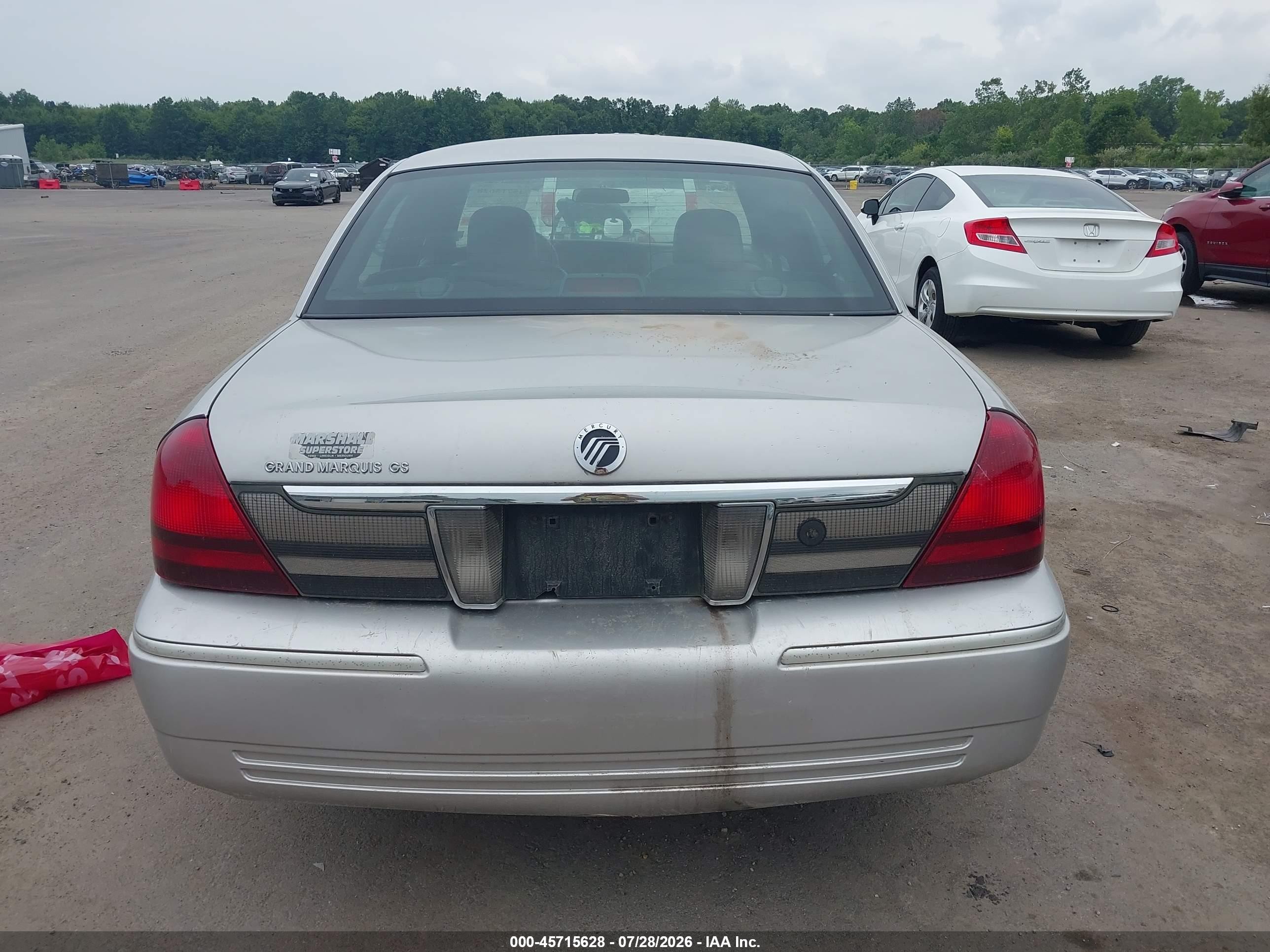 2006 Mercury Grand Marquis Gs Gray vin: 2MEFM74WX6X613029