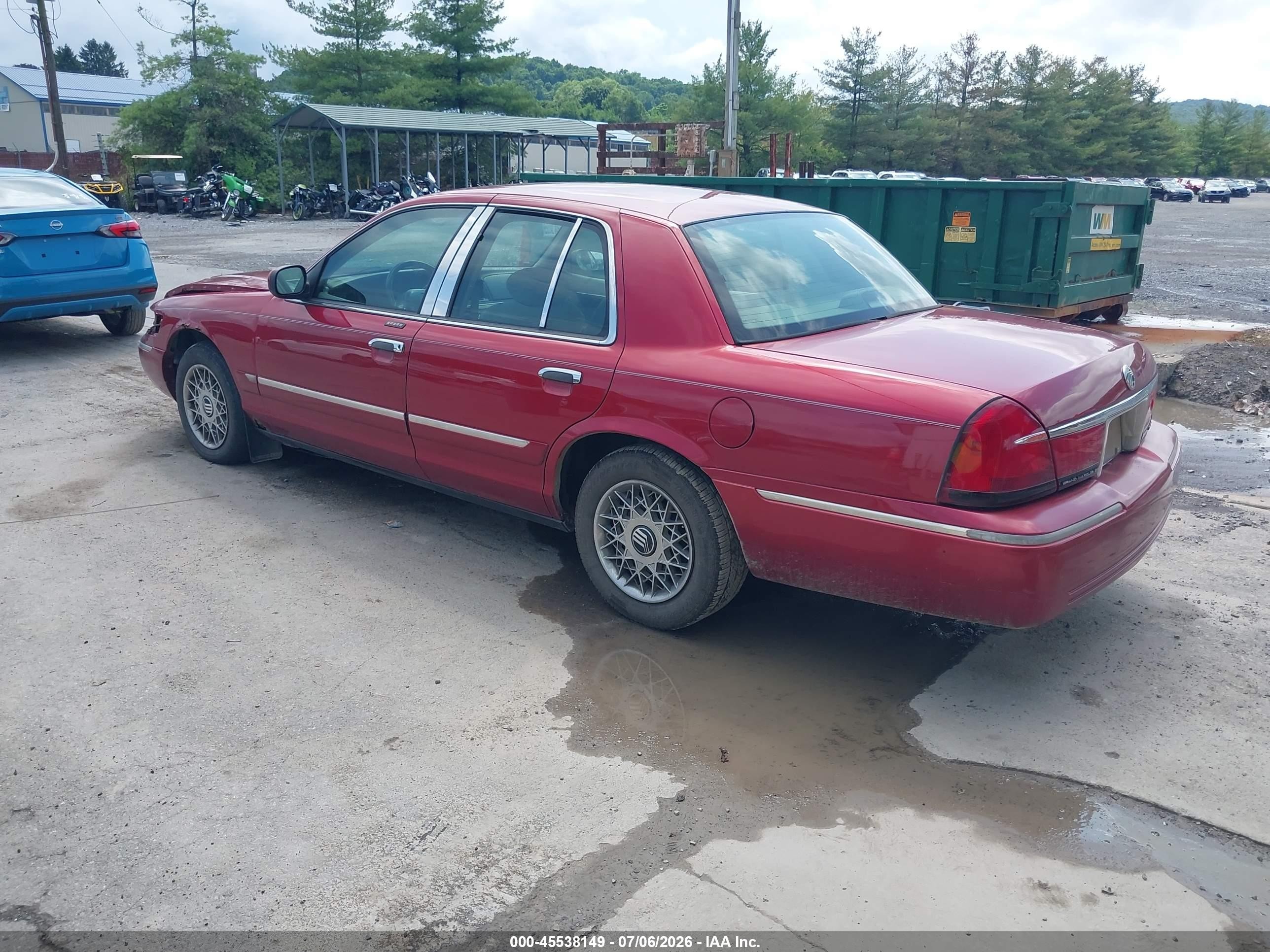 1998 Mercury Grand Marquis   Red vin: 2MEFM74WXWX664112