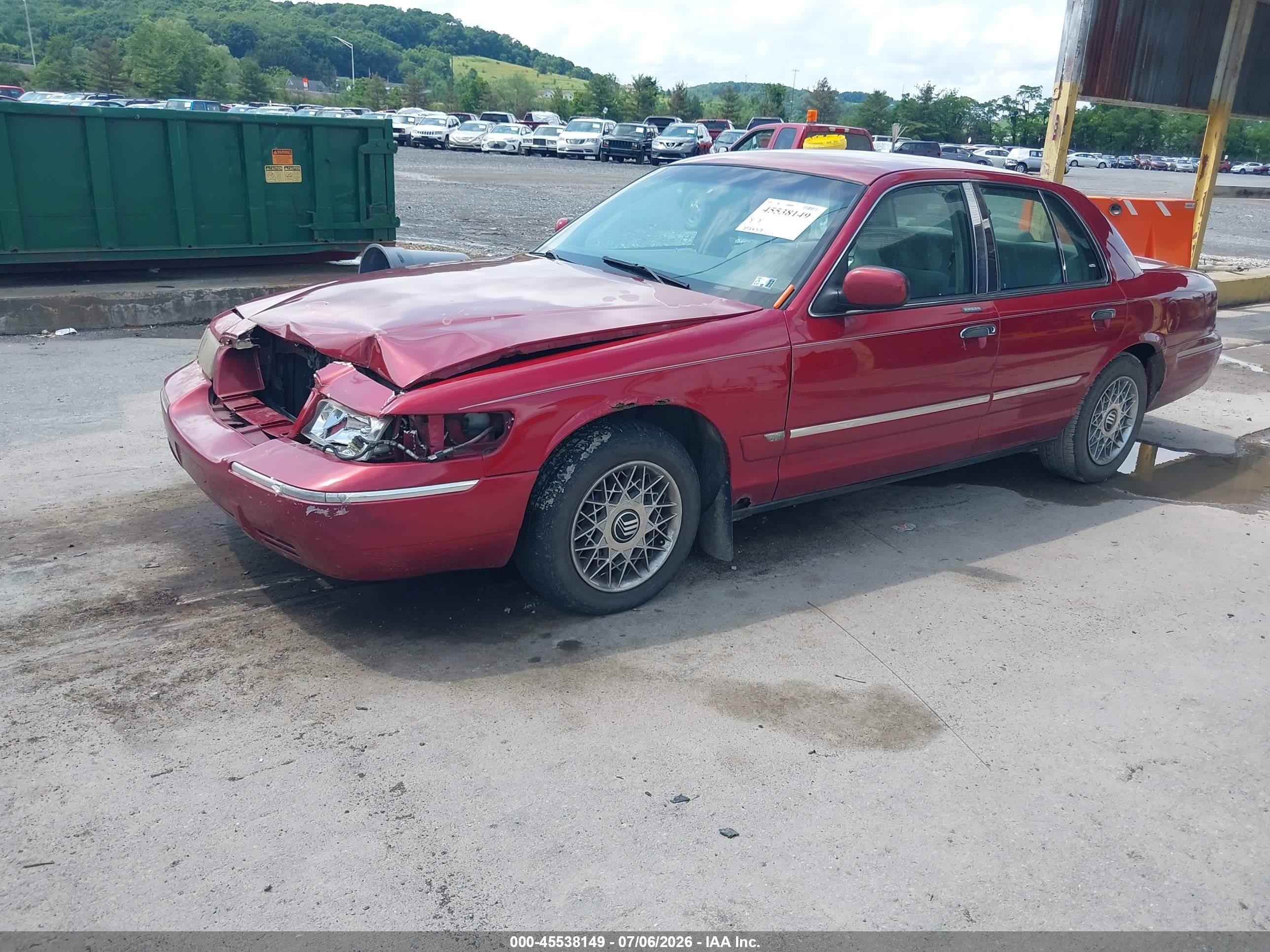 1998 Mercury Grand Marquis   Red vin: 2MEFM74WXWX664112