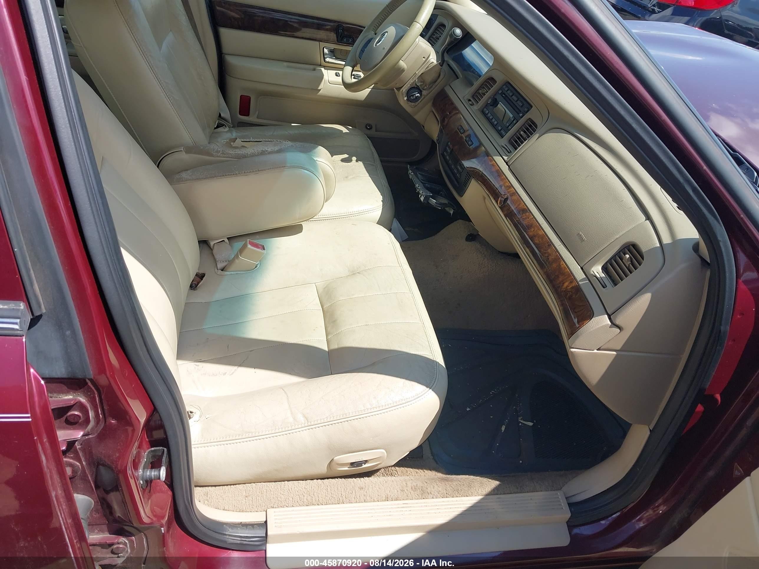 2007 Mercury Grand Marquis Ls Maroon vin: 2MEFM75V07X639954