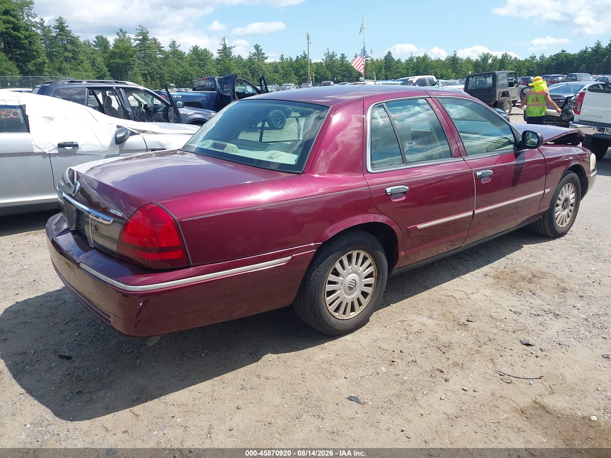 2007 Mercury Grand Marquis Ls Maroon vin: 2MEFM75V07X639954