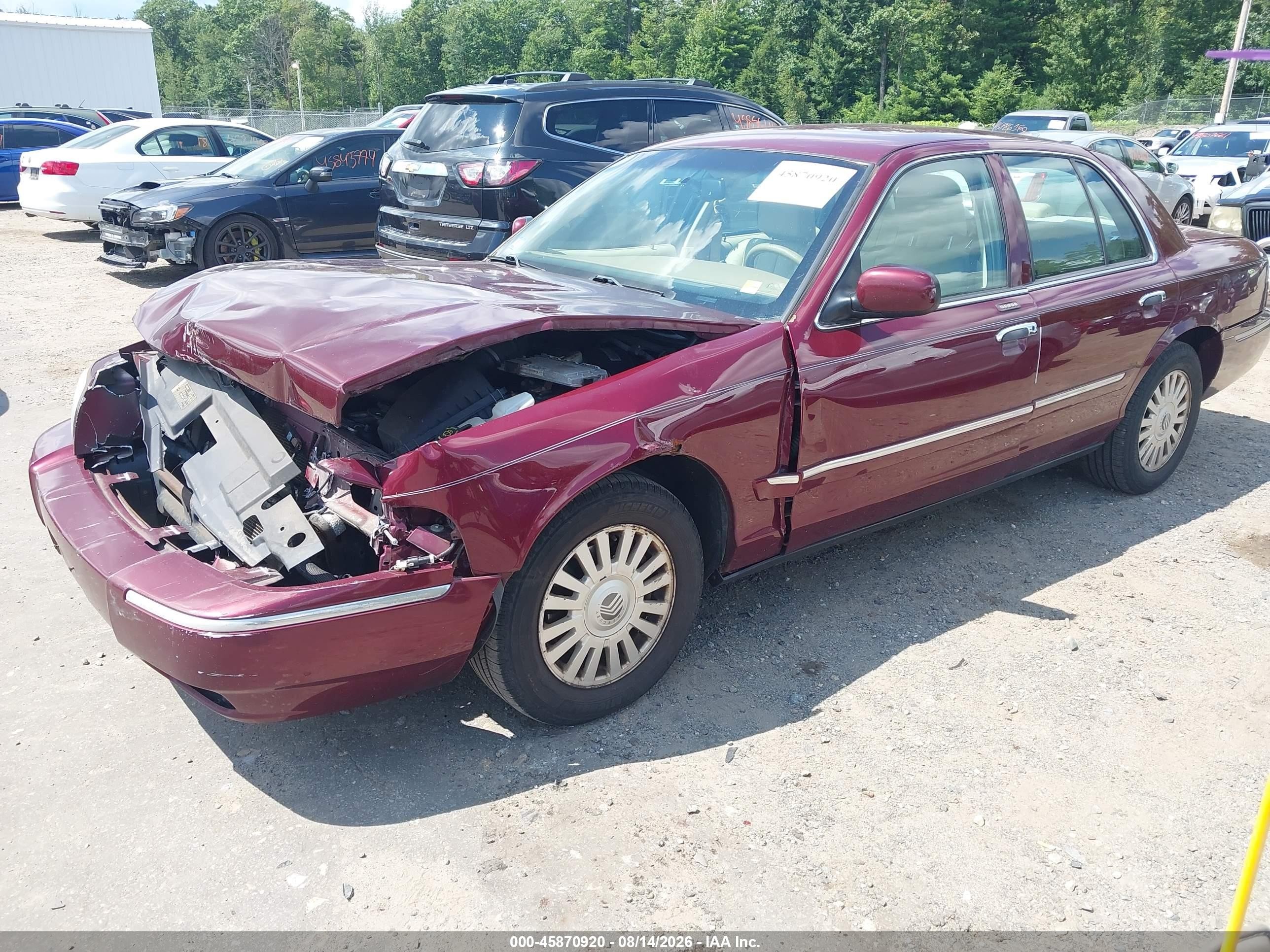 2007 Mercury Grand Marquis Ls Maroon vin: 2MEFM75V07X639954