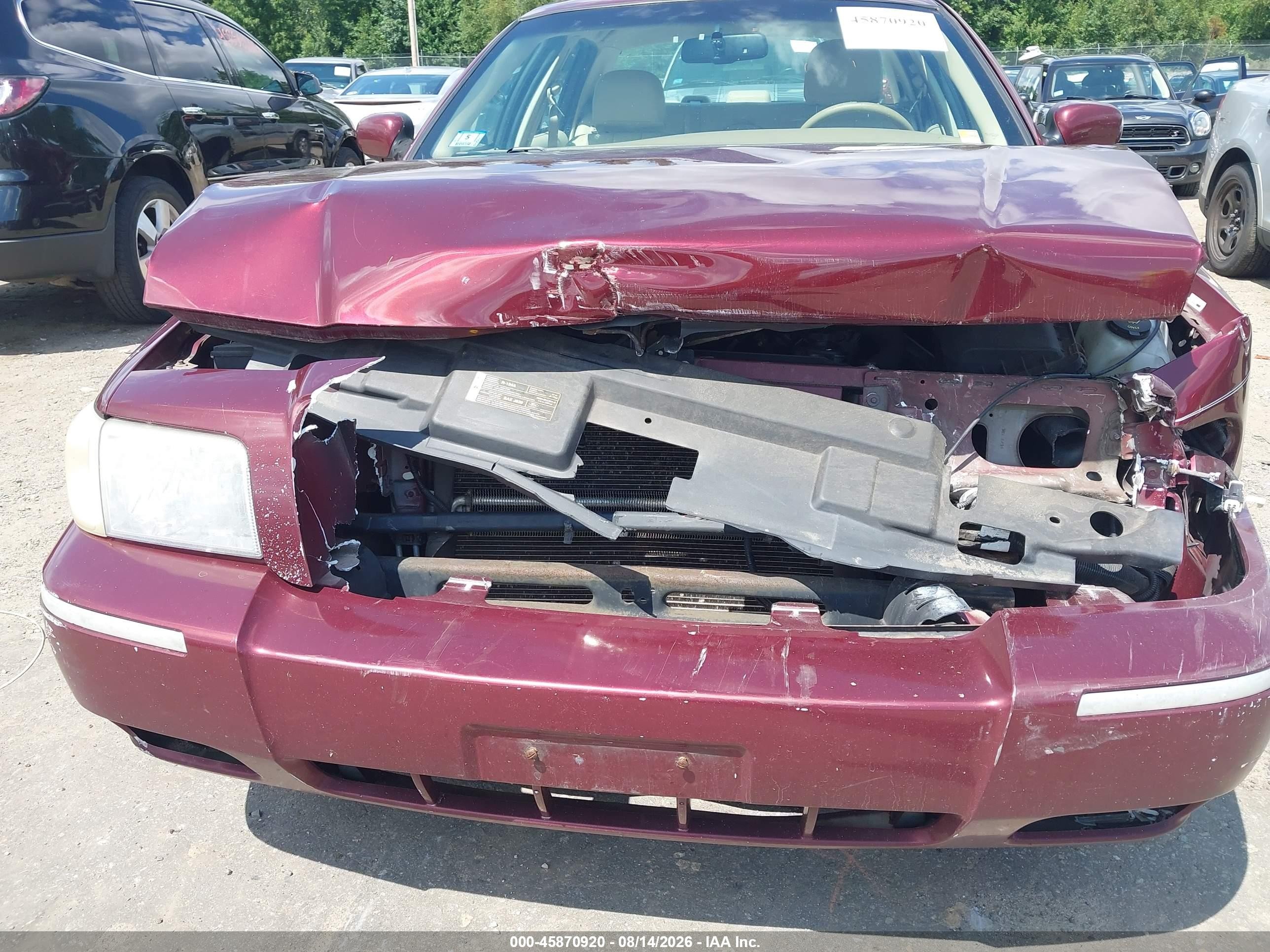 2007 Mercury Grand Marquis Ls Maroon vin: 2MEFM75V07X639954