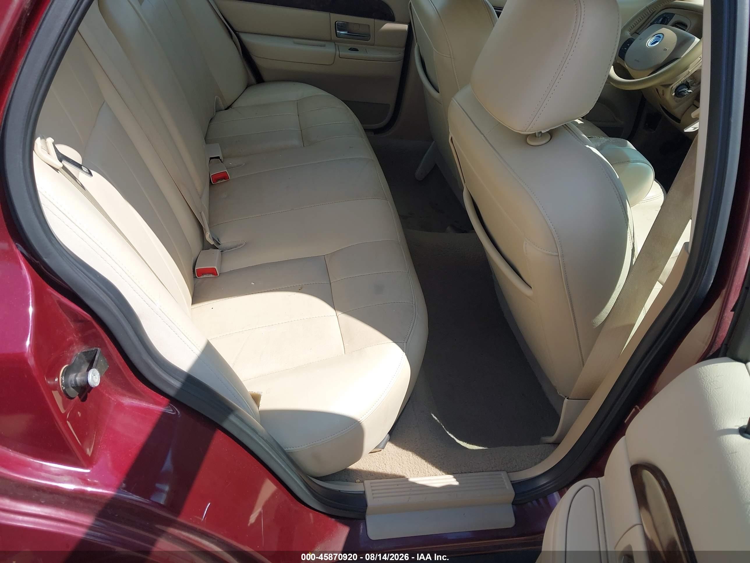 2007 Mercury Grand Marquis Ls Maroon vin: 2MEFM75V07X639954